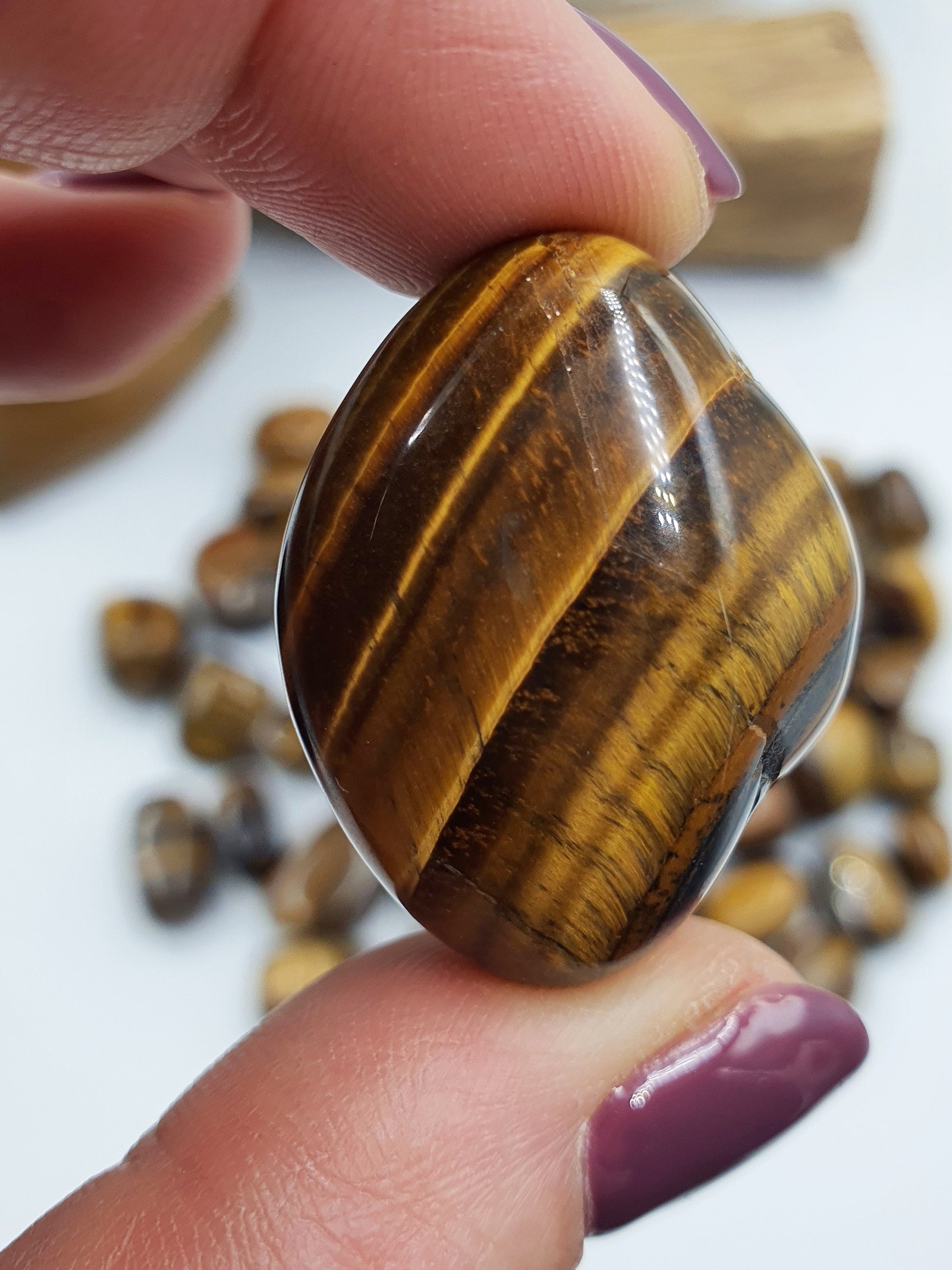 Flashy Yellow Tiger's Eye Tumbles