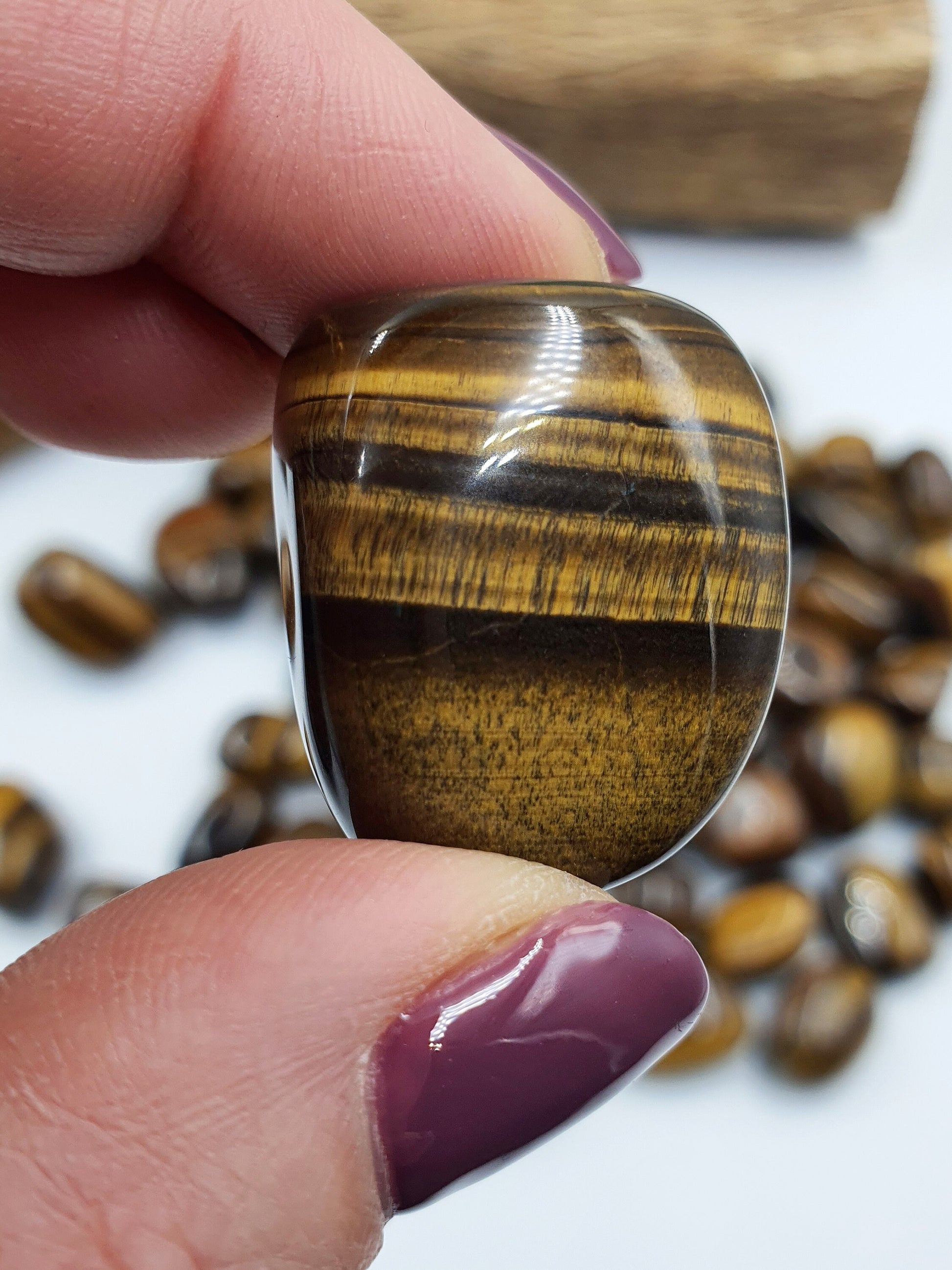 Flashy Yellow Tiger's Eye Tumbles