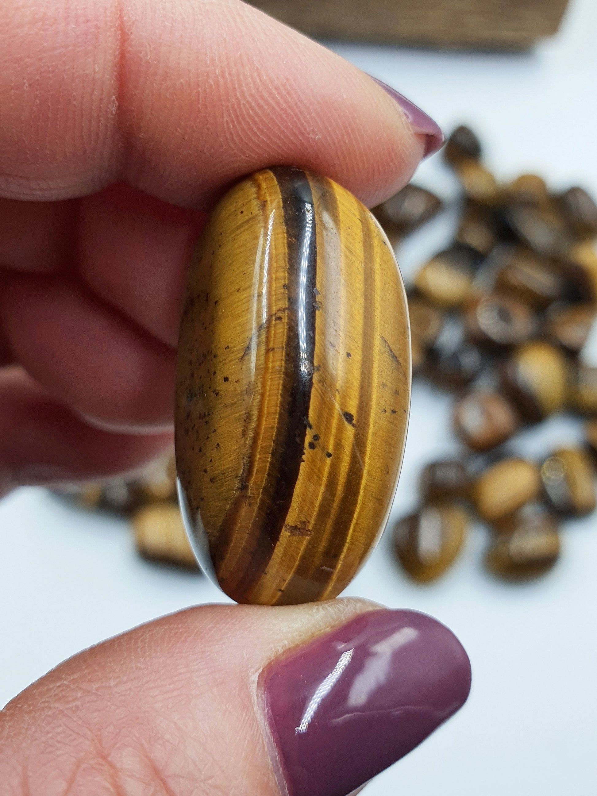 Flashy Yellow Tiger's Eye Tumbles