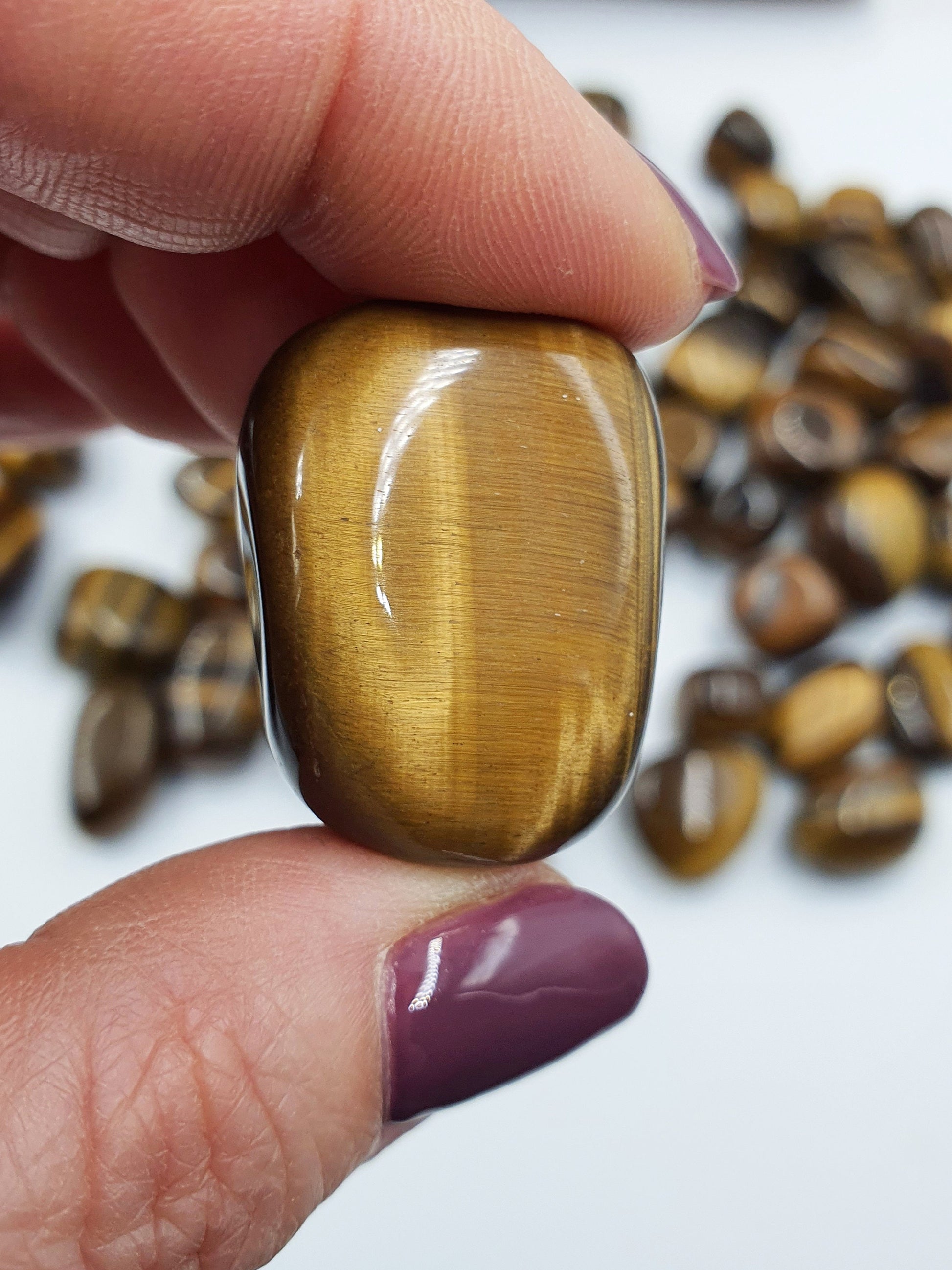 Flashy Yellow Tiger's Eye Tumbles