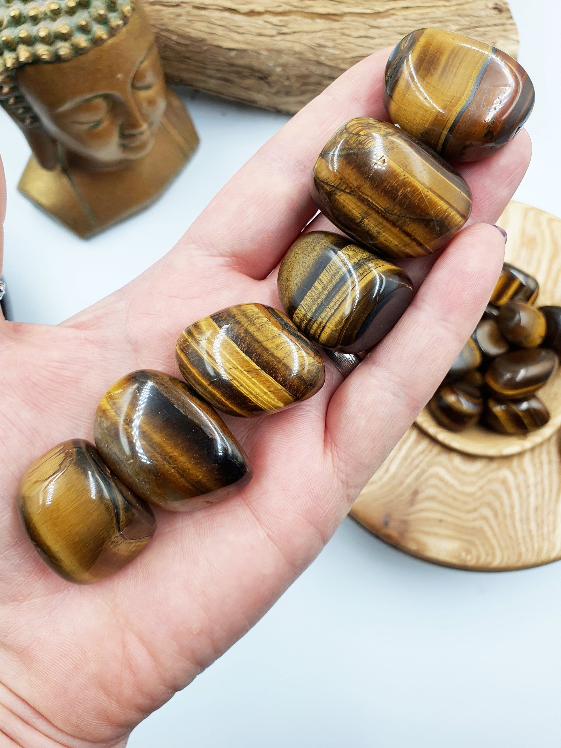 Flashy Yellow Tiger's Eye Tumbles