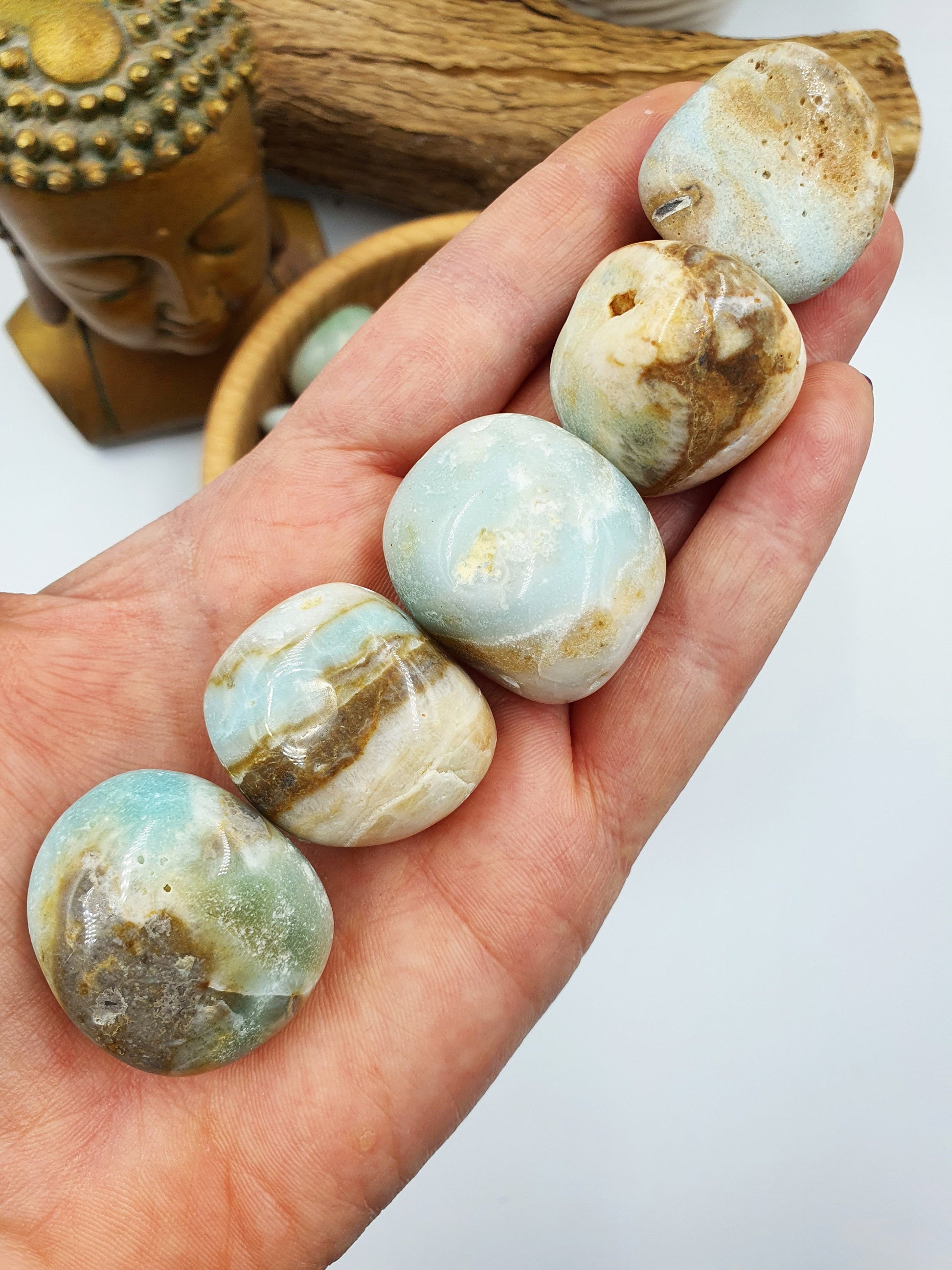 Lovely Caribbean Calcite Crystal Tumbles
