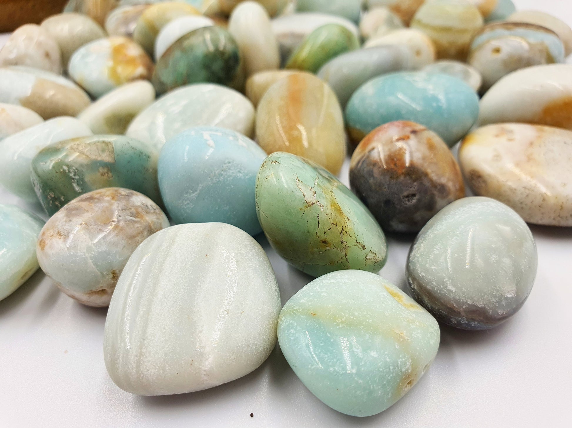 Lovely Caribbean Calcite Crystal Tumbles
