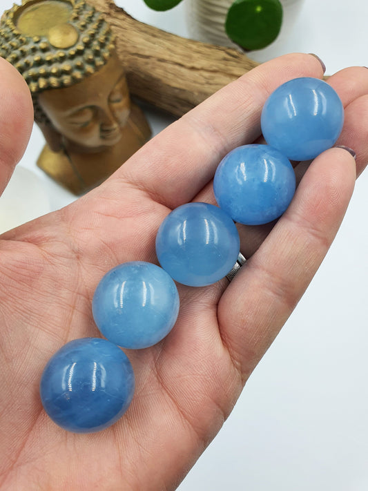 High Quality Aquamarine Mini Crystal Sphere - 22mm