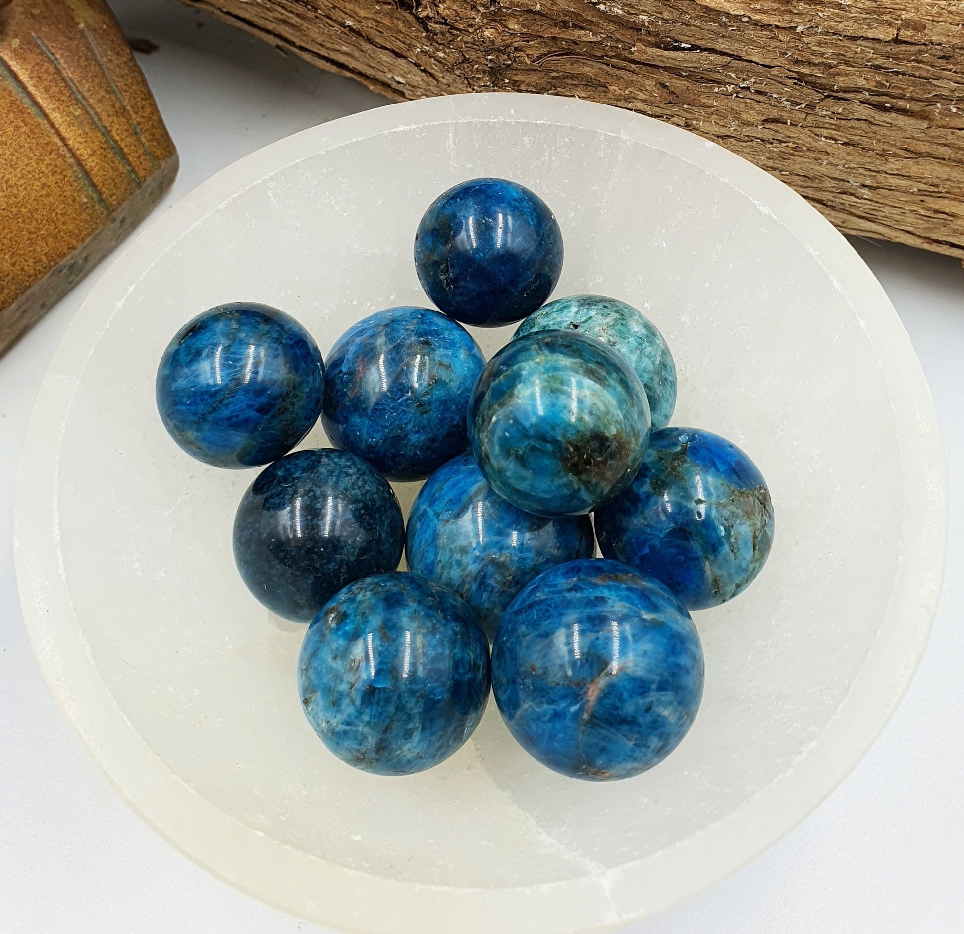 Flashy Blue Apatite Mini Sphere