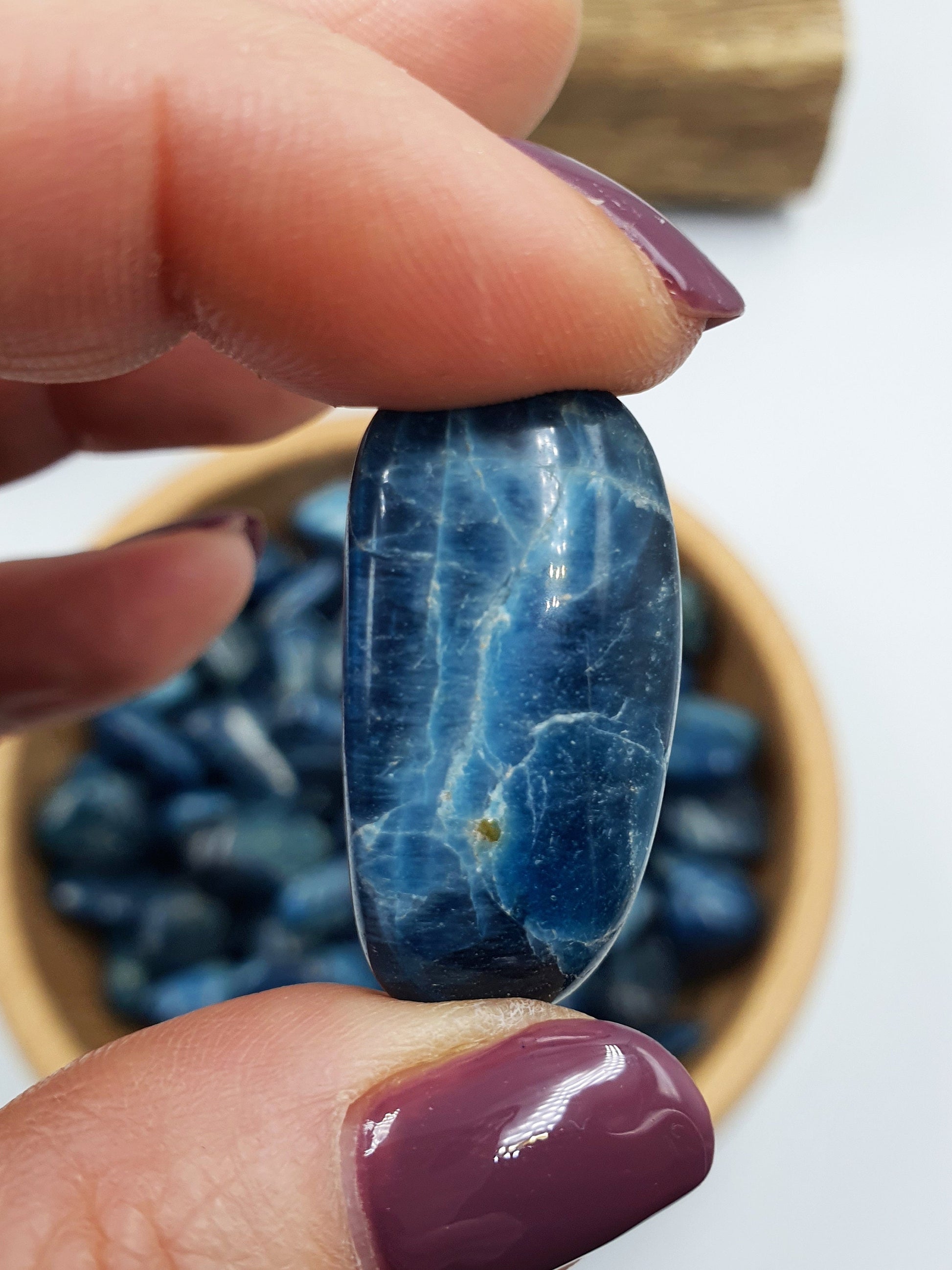 Blue Apatite Tumbles