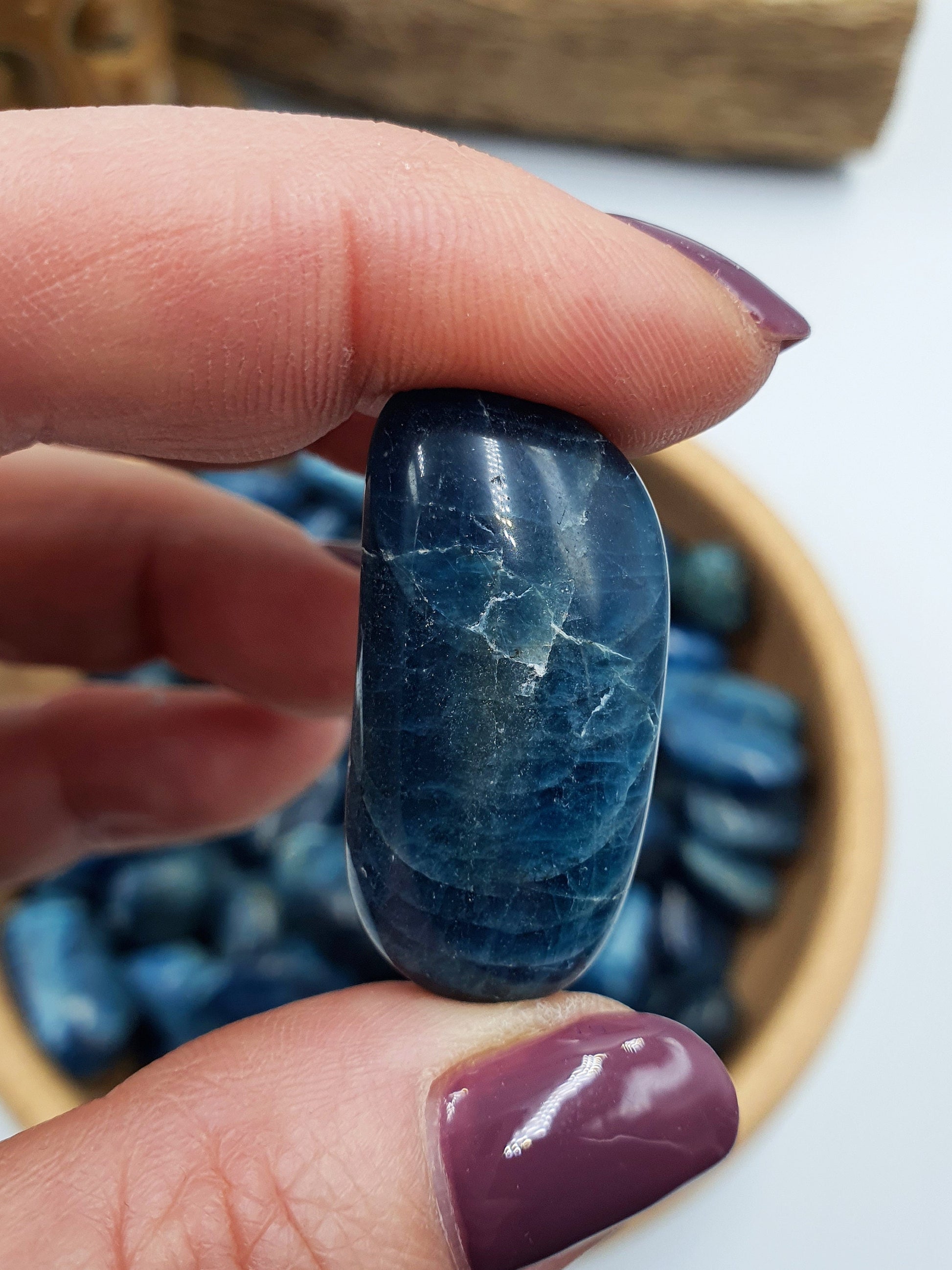 Blue Apatite Tumbles