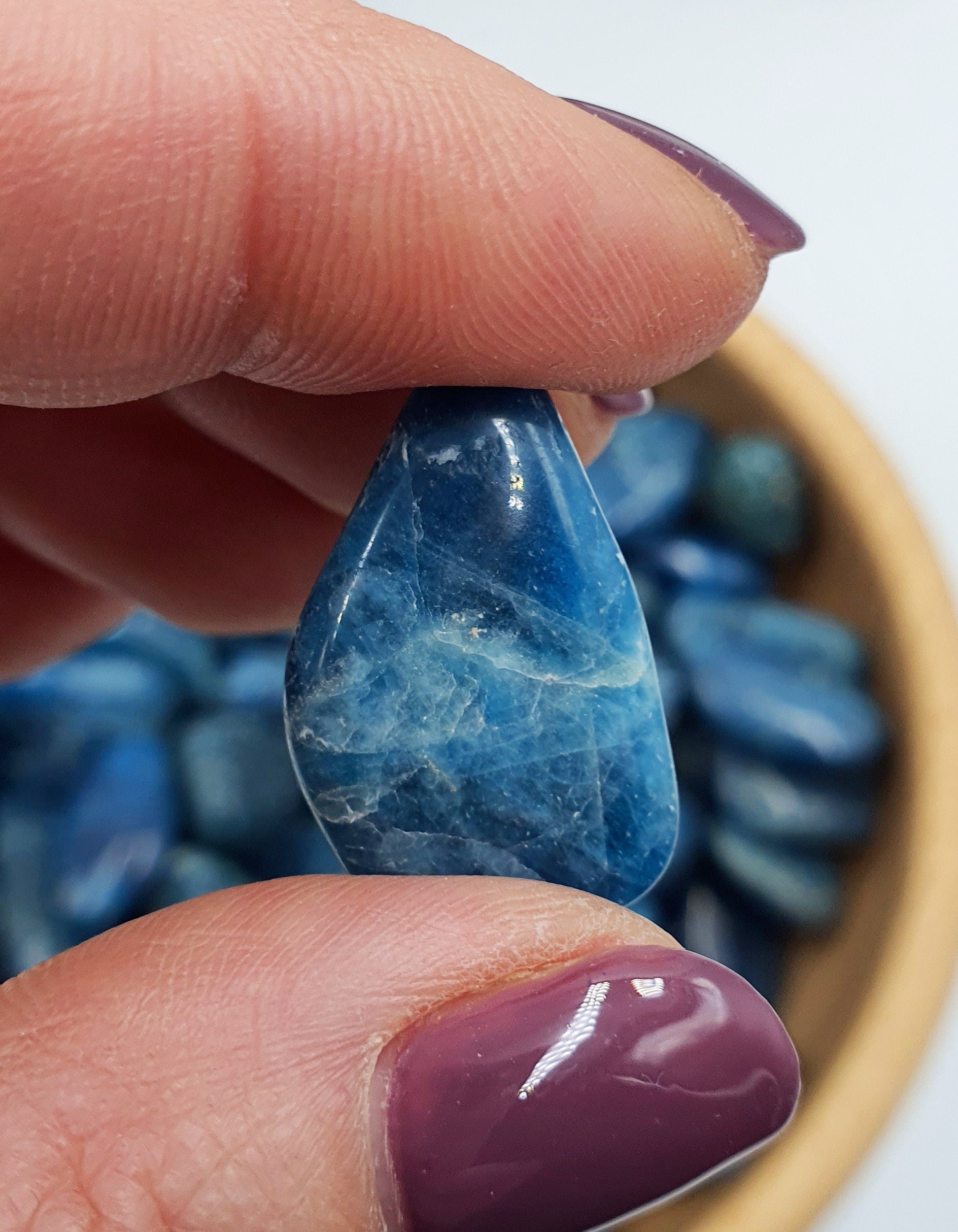 Blue Apatite Tumbles