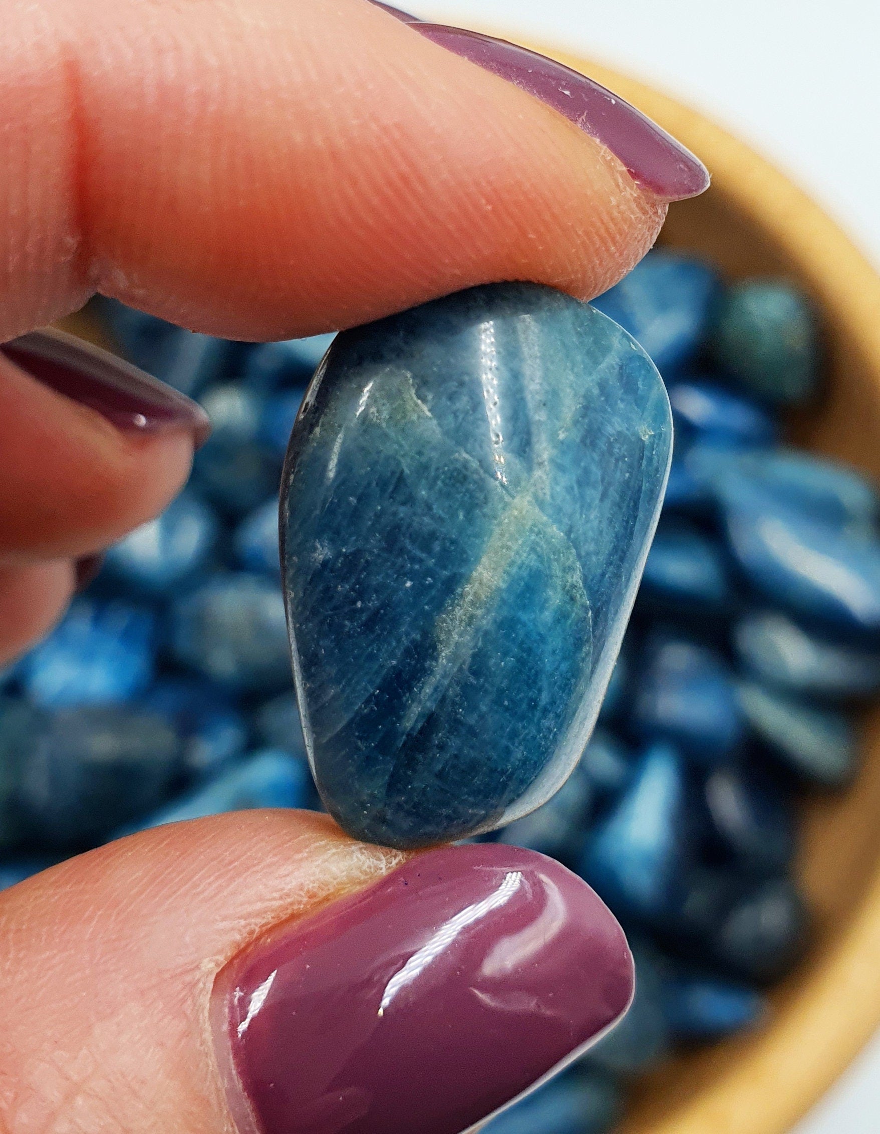 Blue Apatite Tumbles