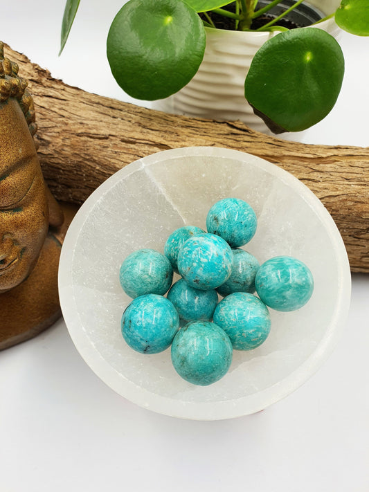 Flashy Amazonite Crystal Mini Sphere - approx 20mm
