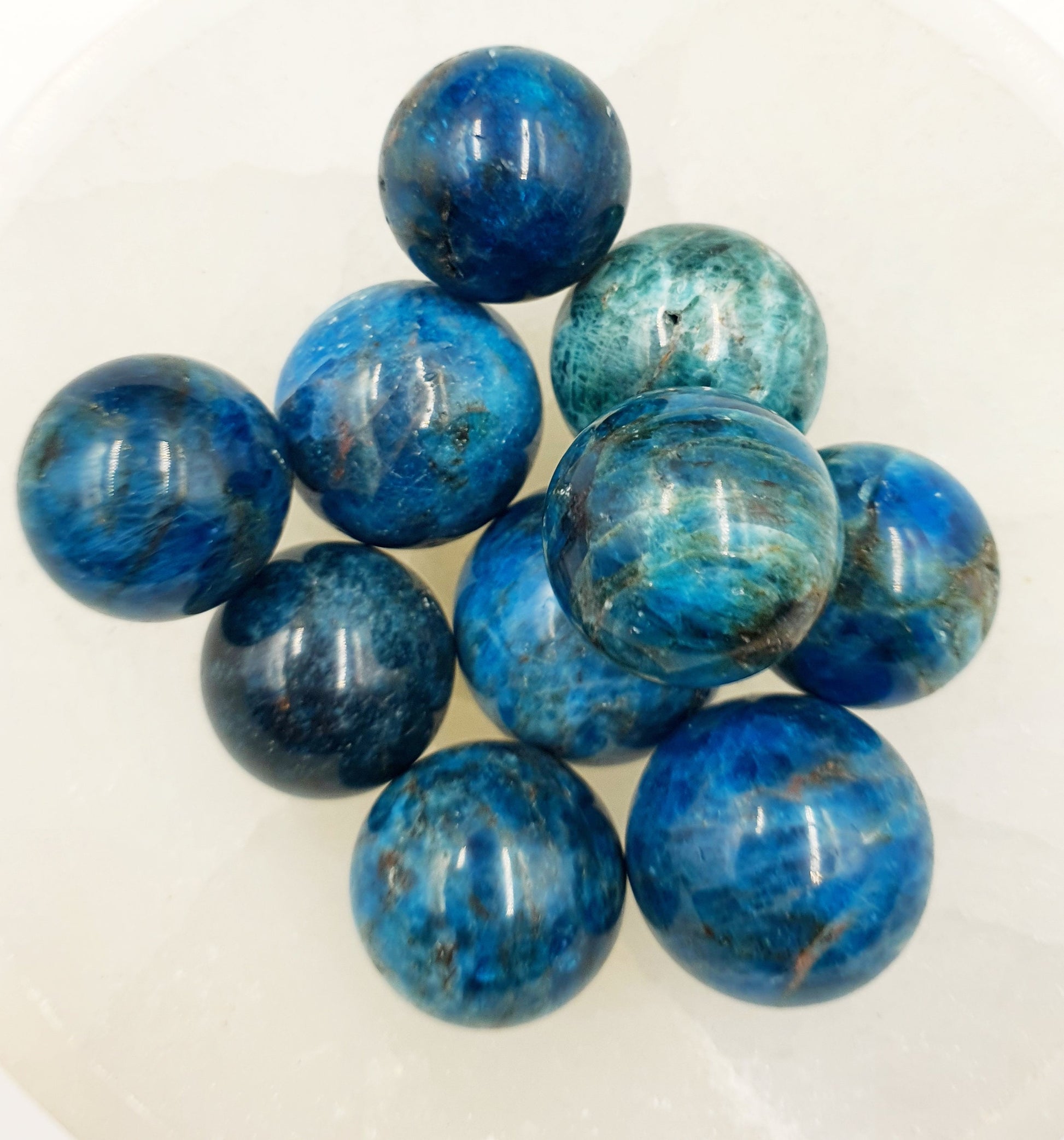 Flashy Blue Apatite Mini Sphere