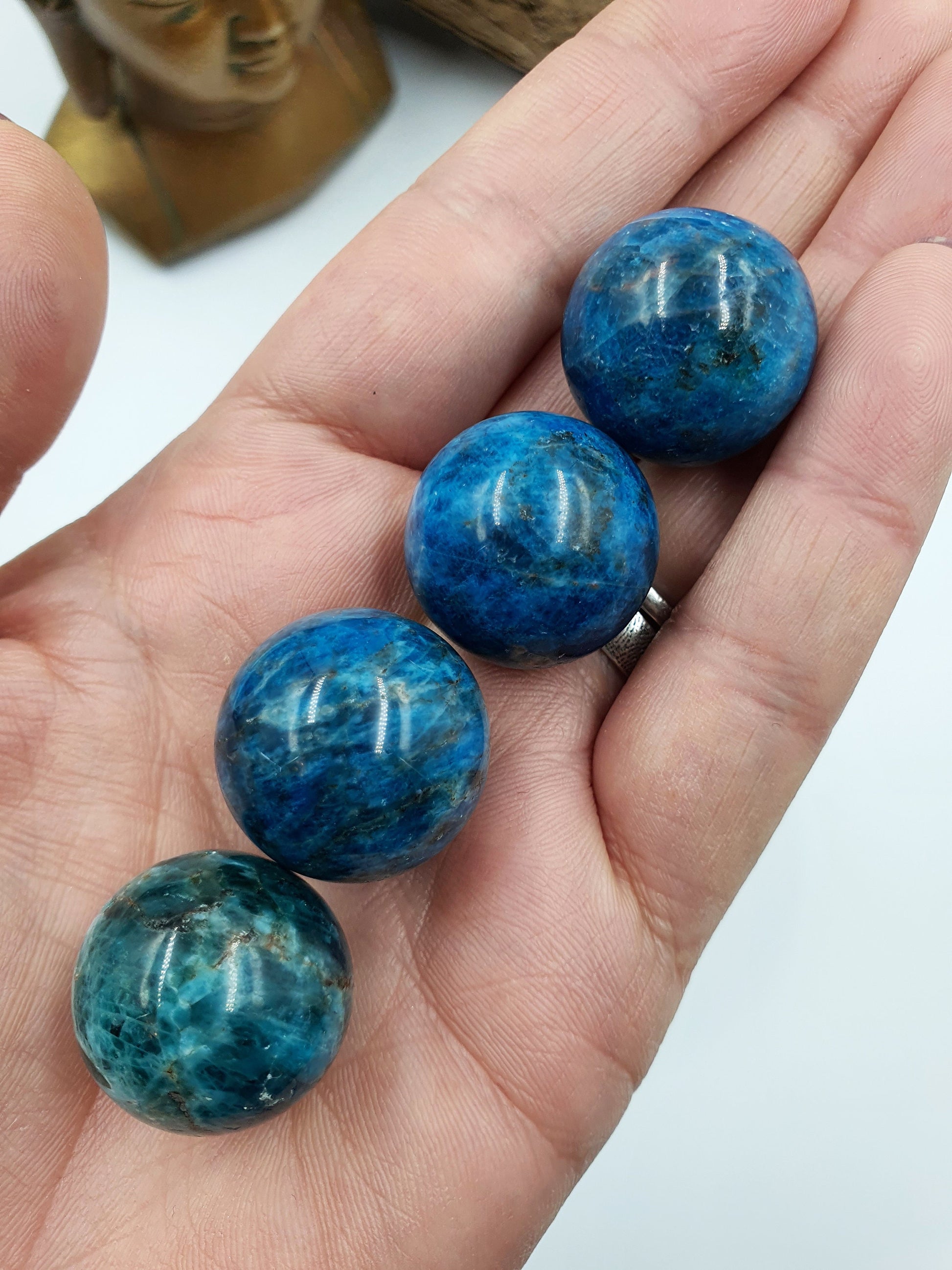 Flashy Blue Apatite Mini Sphere