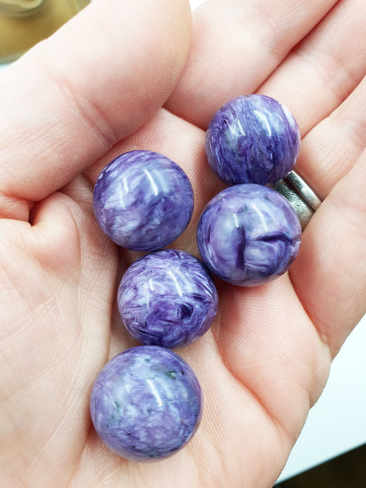 A Grade flashy Charoite Crystal Mini Sphere - approx 18mm