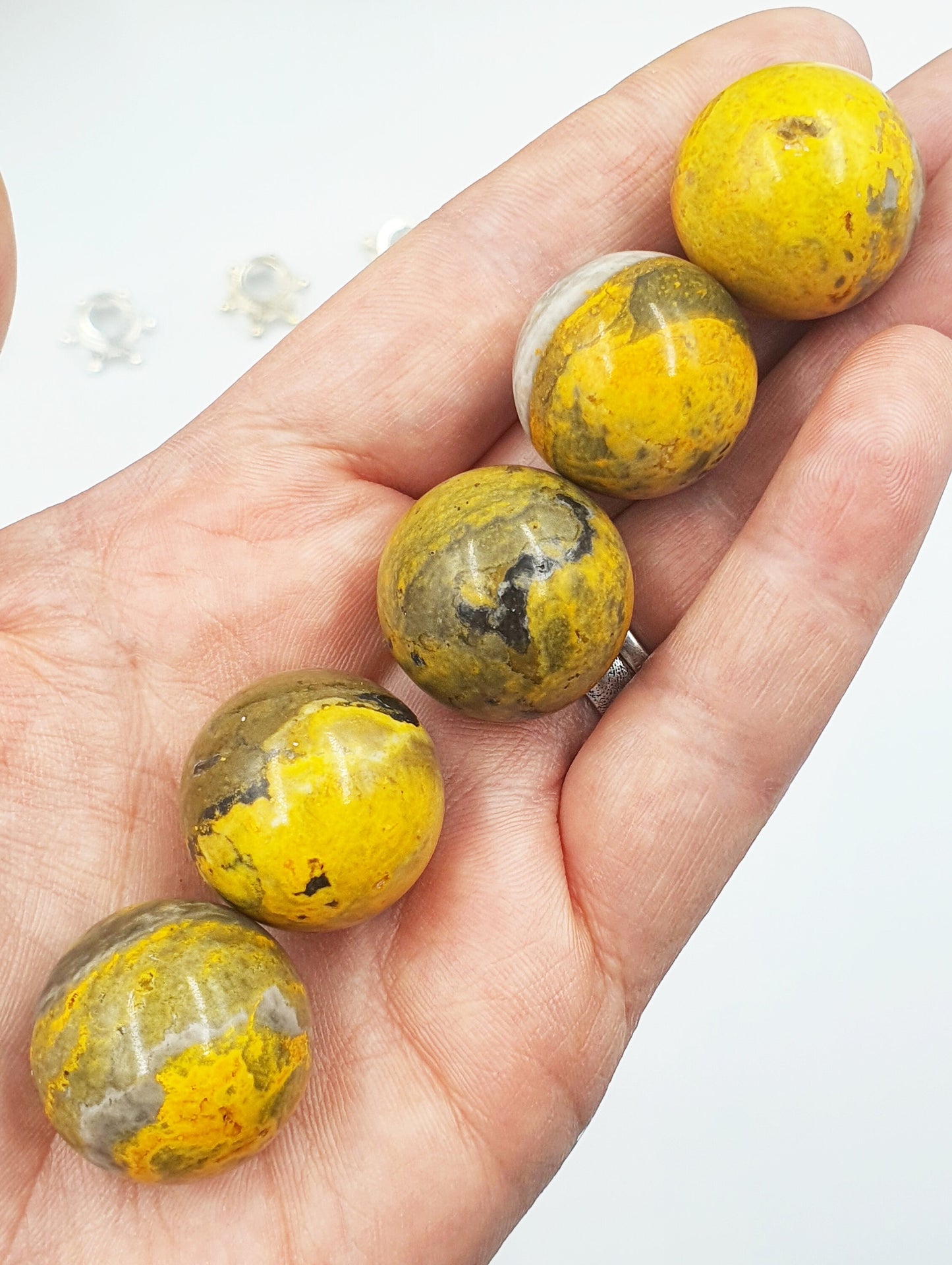 Beautiful High Grade Bumblebee Jasper Mini Spheres!