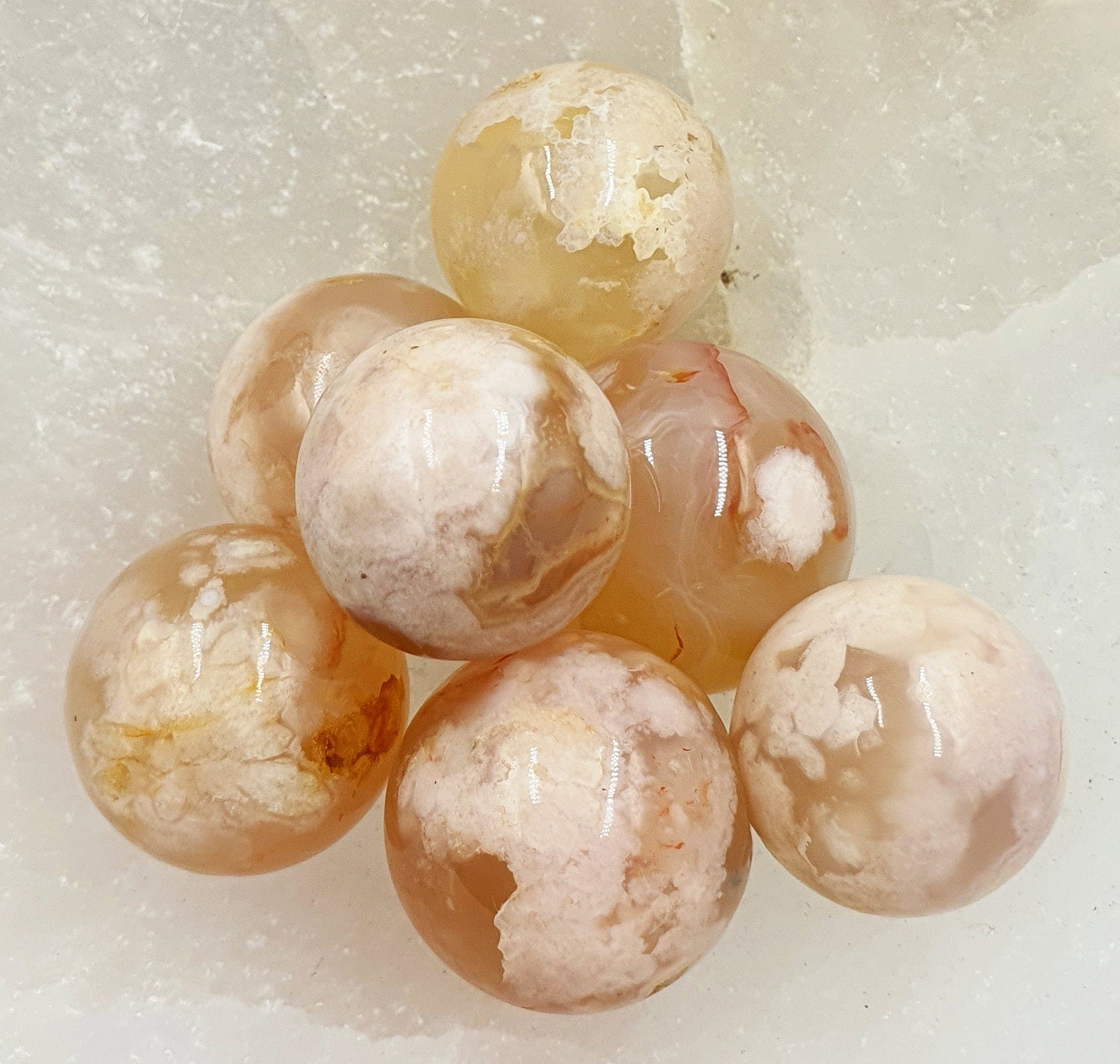 Flower Agate Mini Sphere -Only Small left in stock.