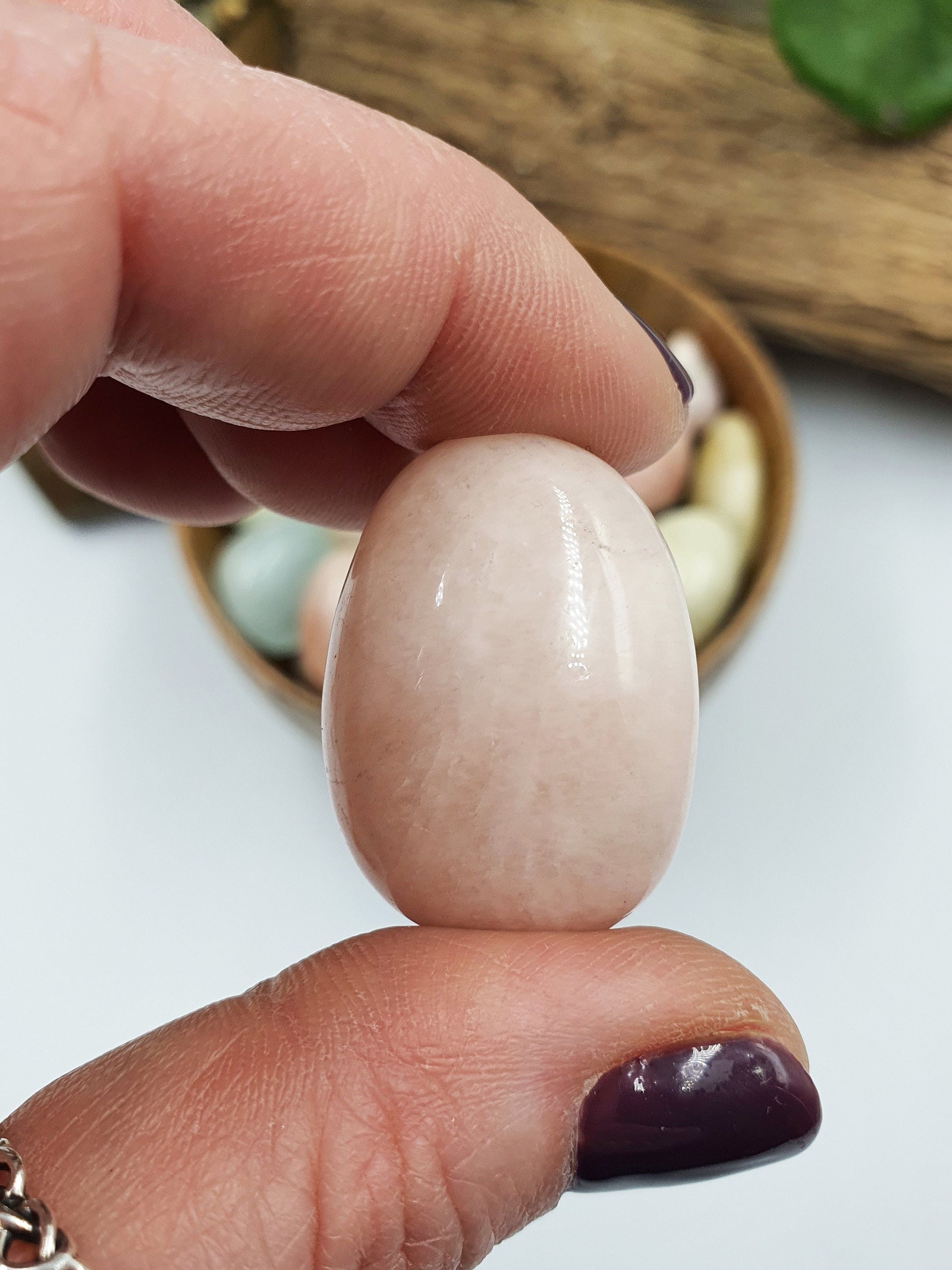 Morganite Crystal Tumbles - Various sizes.