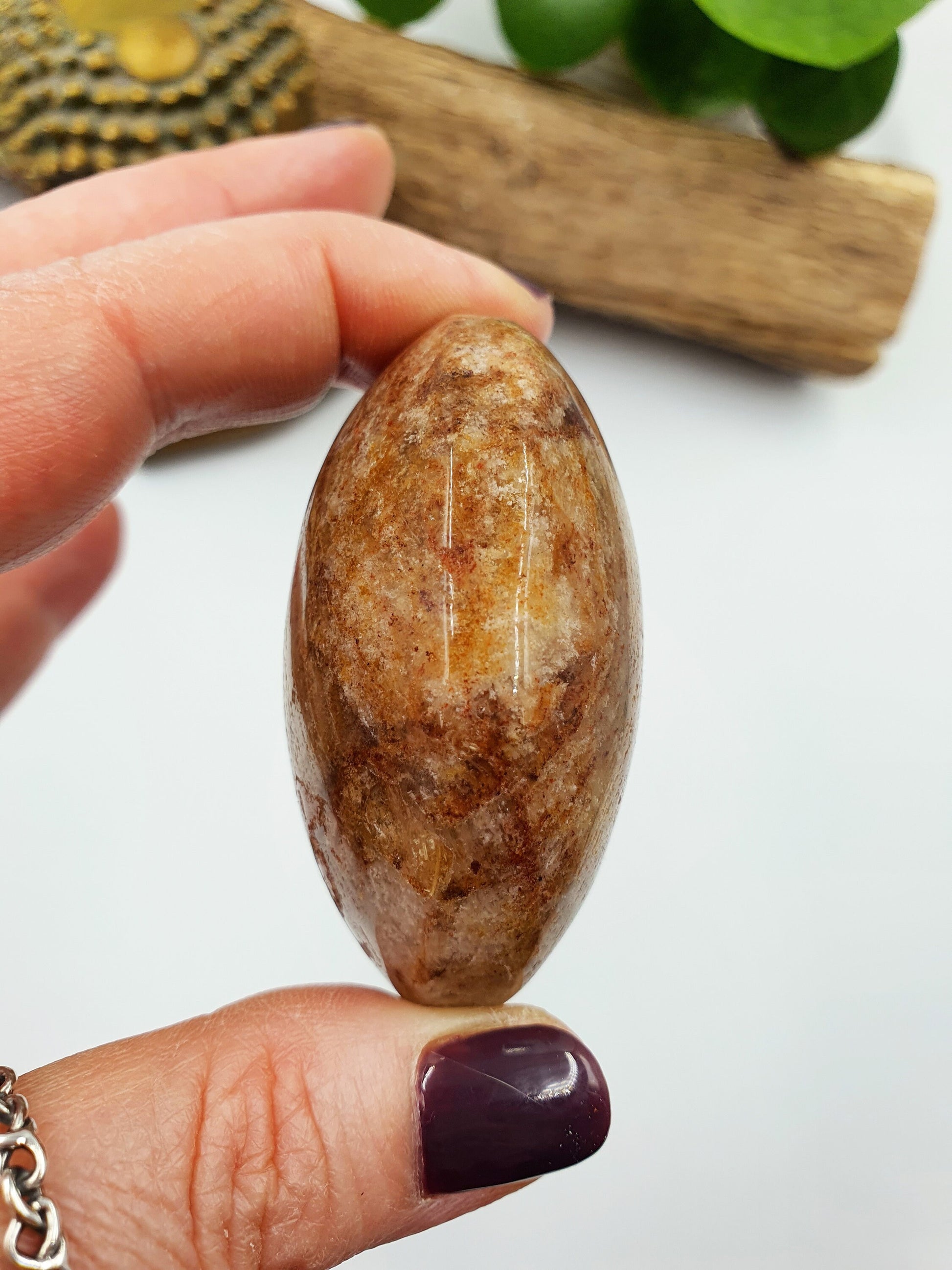 Large Thousand Layers (Lodolite) Palm - Garden Quartz Palmstone