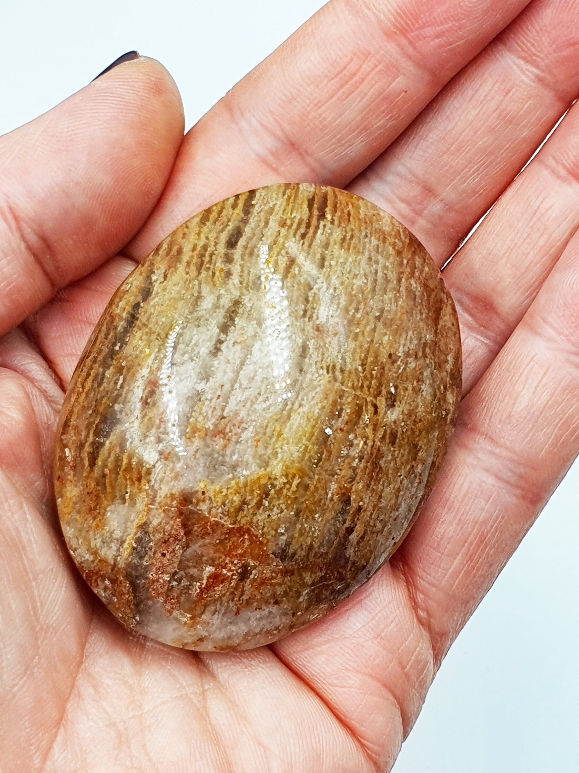 Large Thousand Layers (Lodolite) Palm - Garden Quartz Palmstone