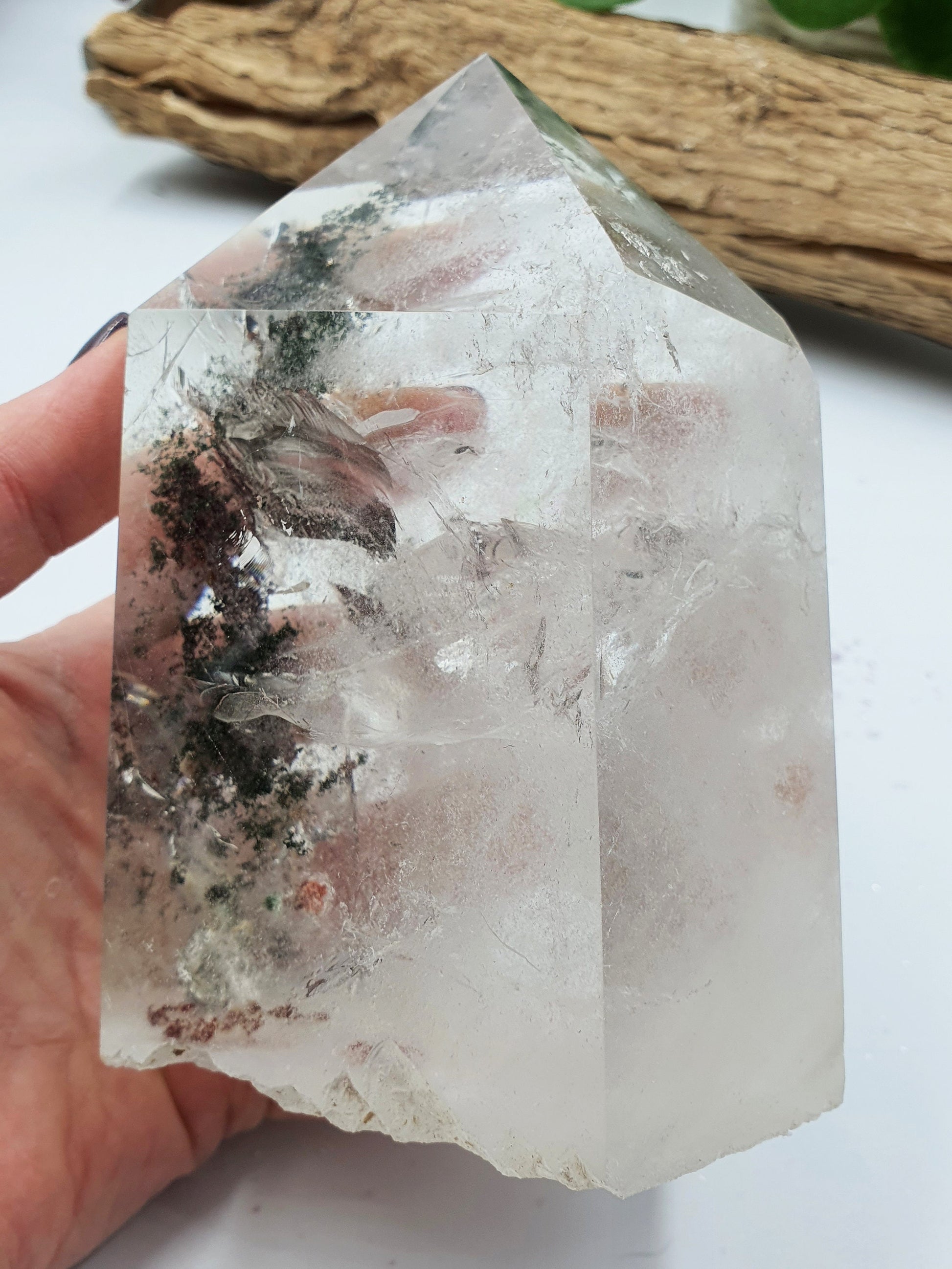 Large Garden Quartz Crystal Tower