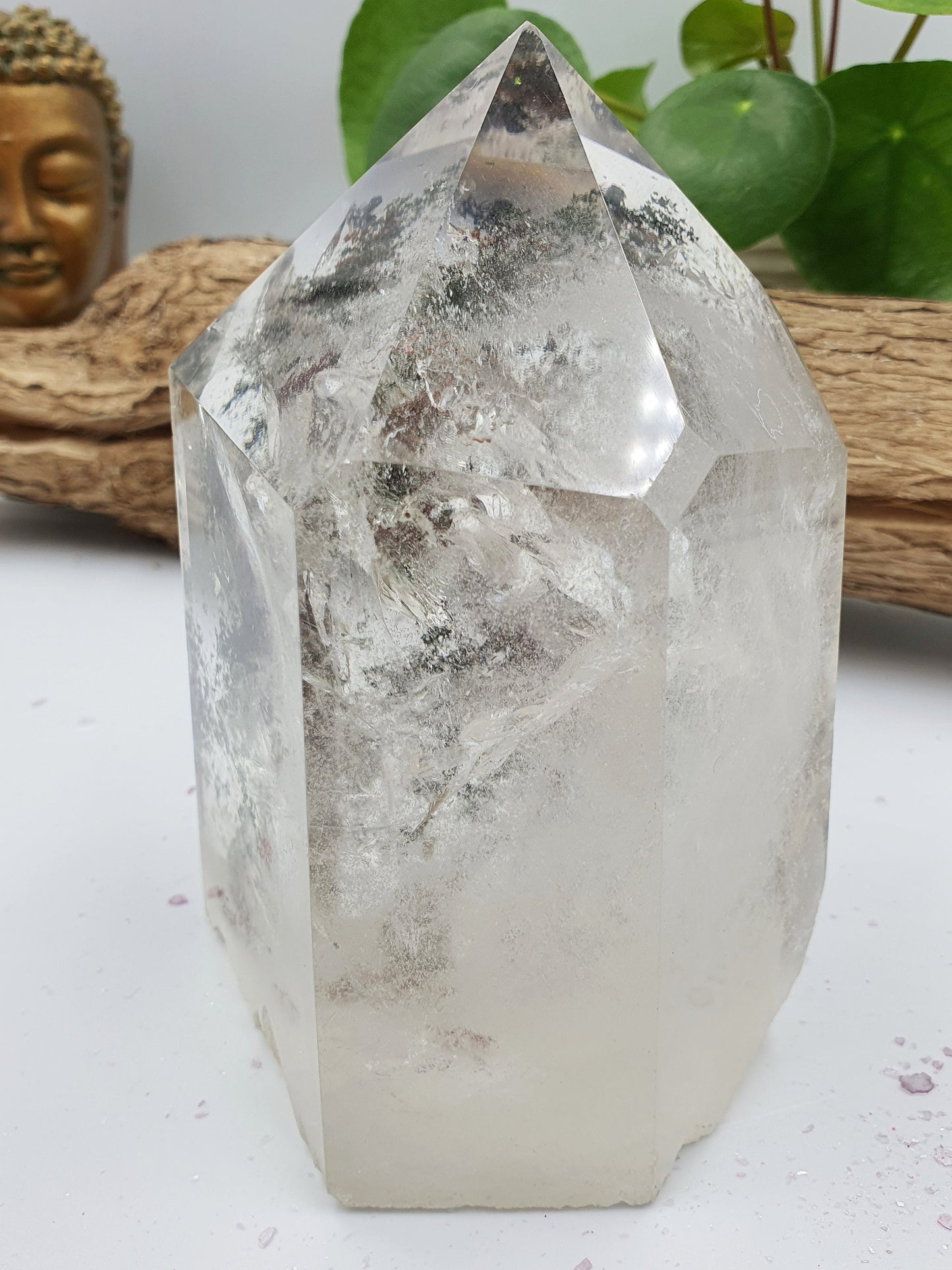 Large Garden Quartz Crystal Tower