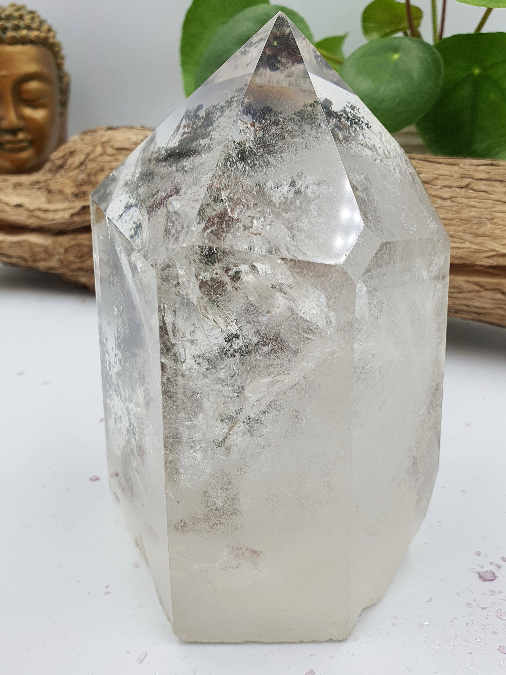 Large Garden Quartz Crystal Tower