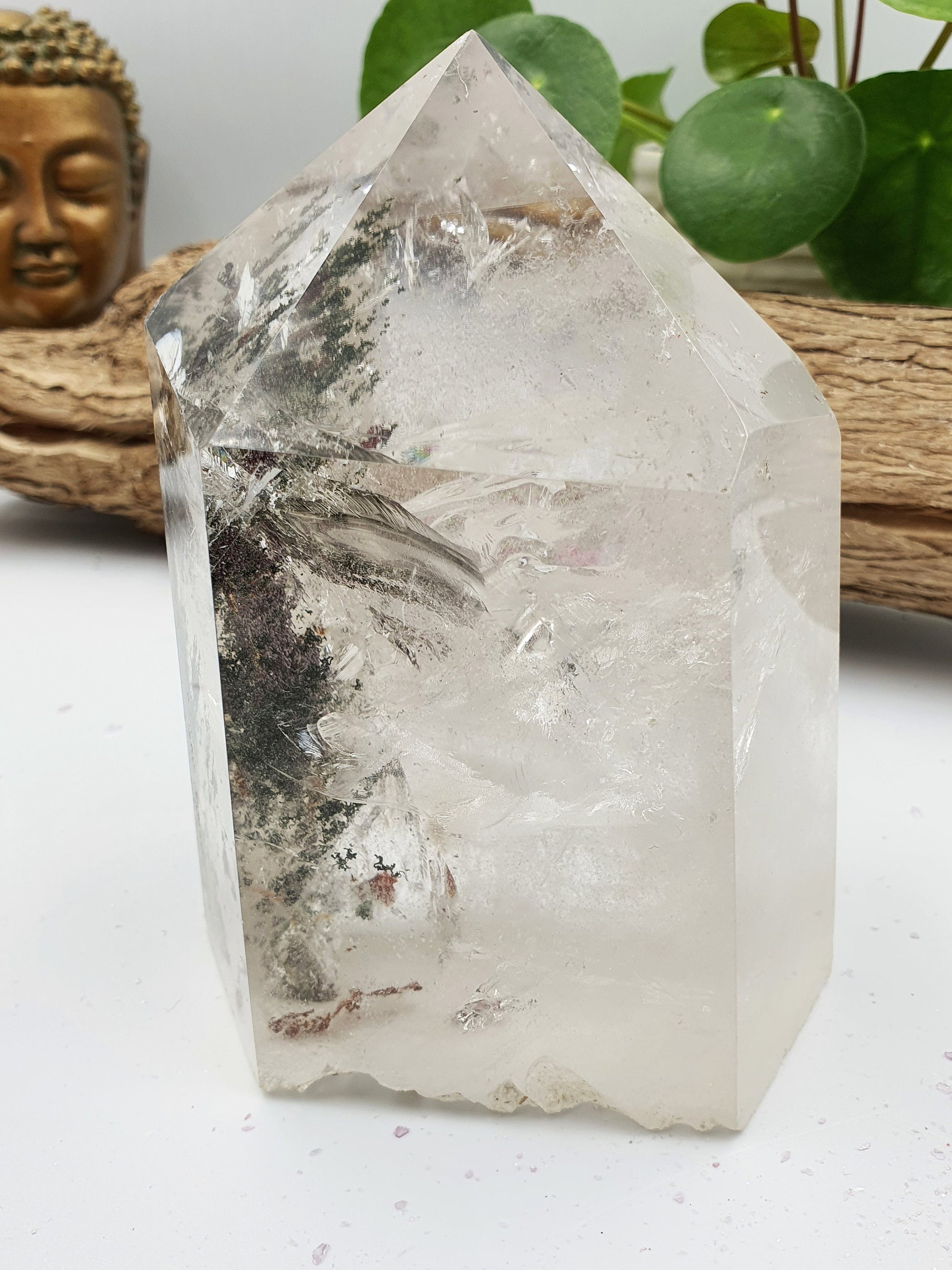 Large Garden Quartz Crystal Tower