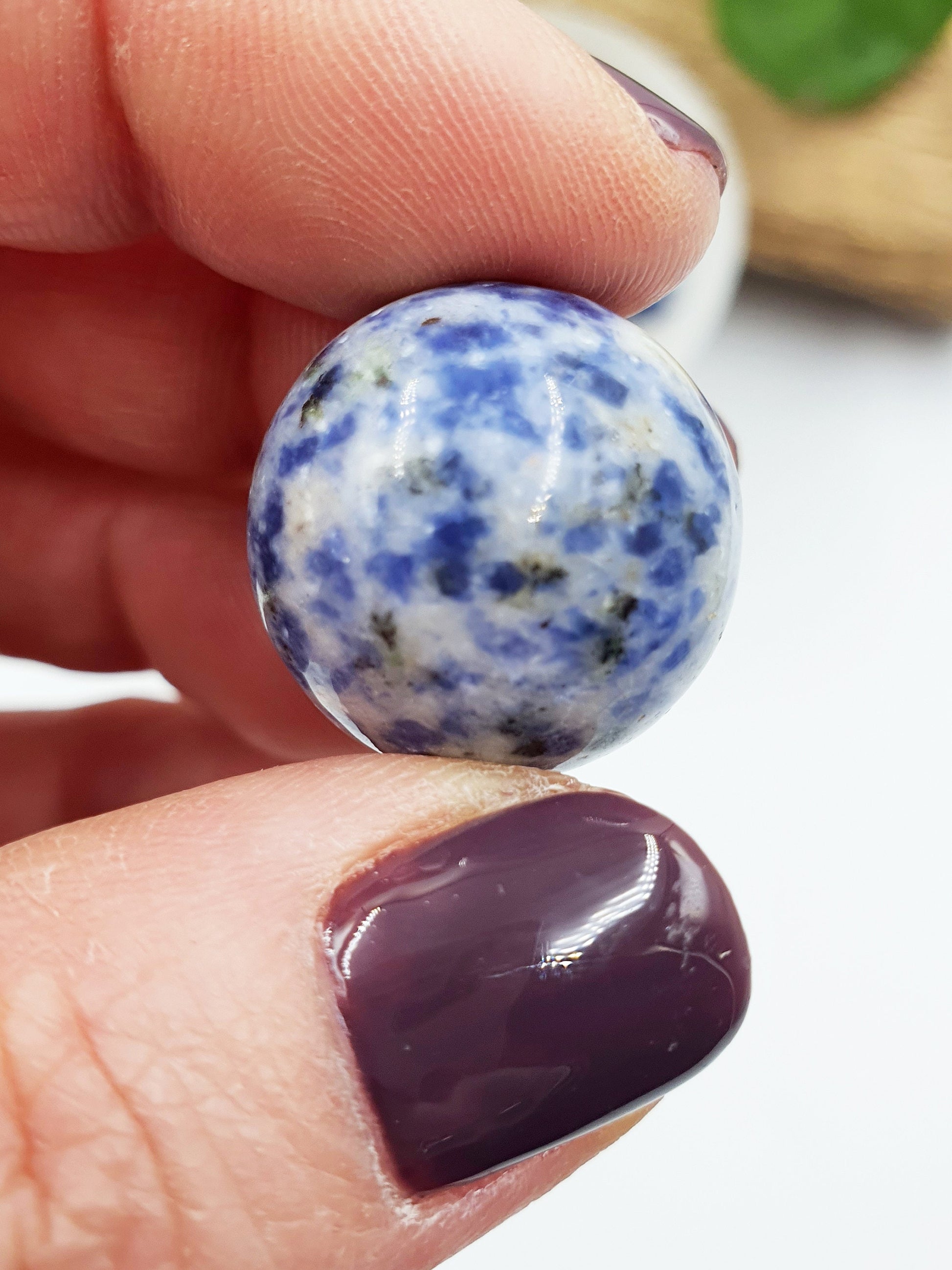 Blue Dot Jasper Mini Sphere - 20mm