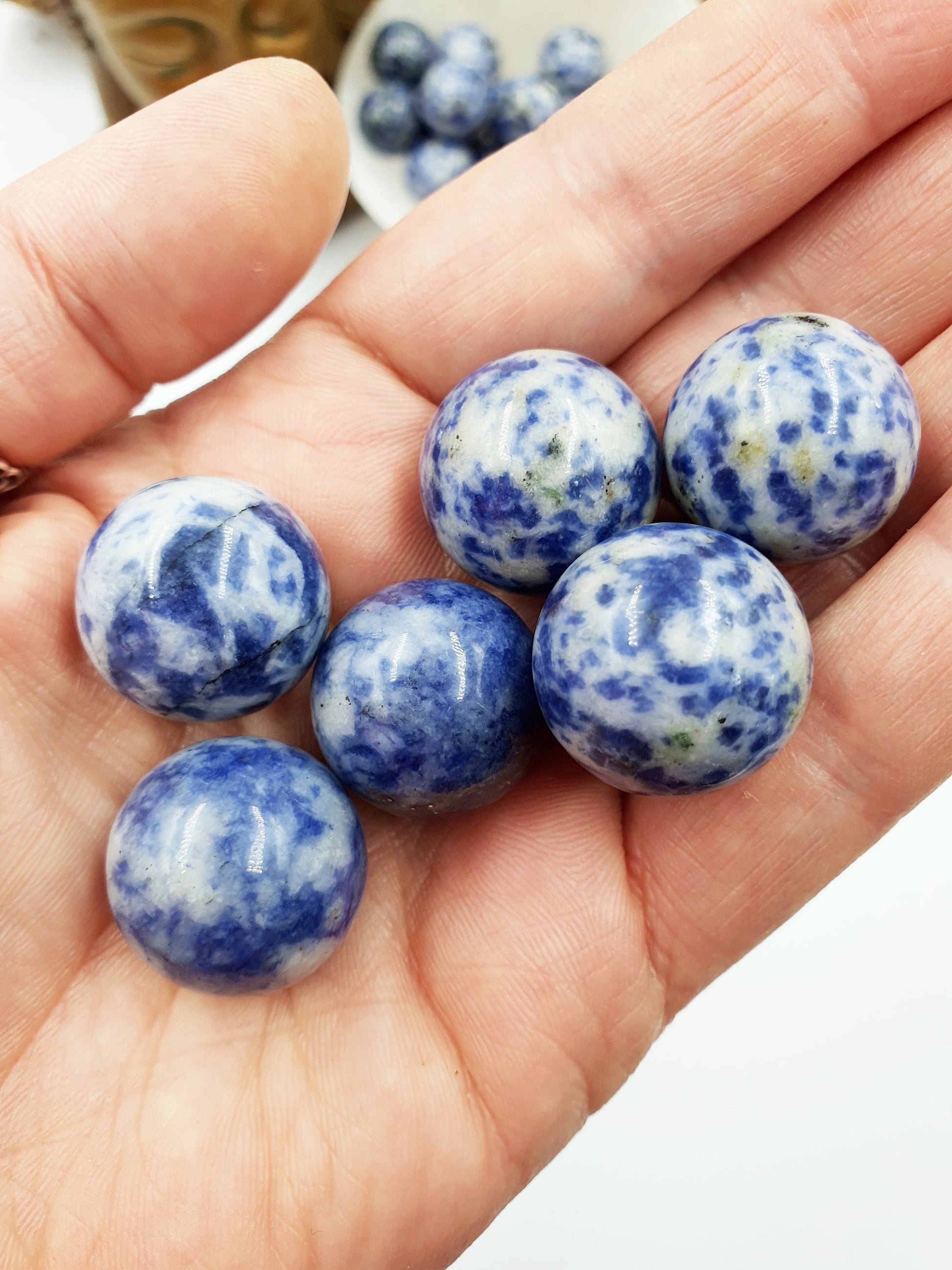 Blue Dot Jasper Mini Sphere - 20mm