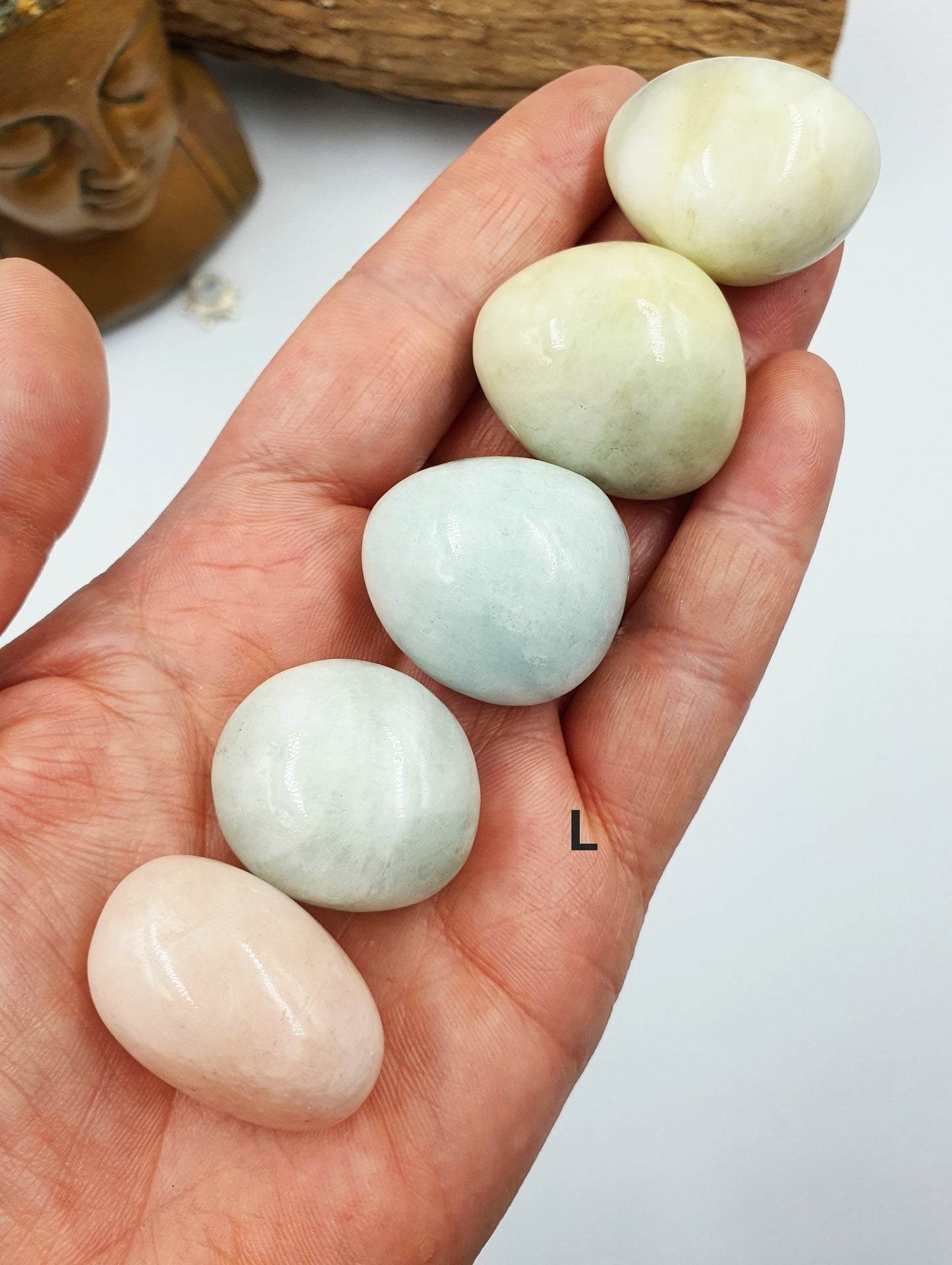 Morganite Crystal Tumbles - Various sizes.
