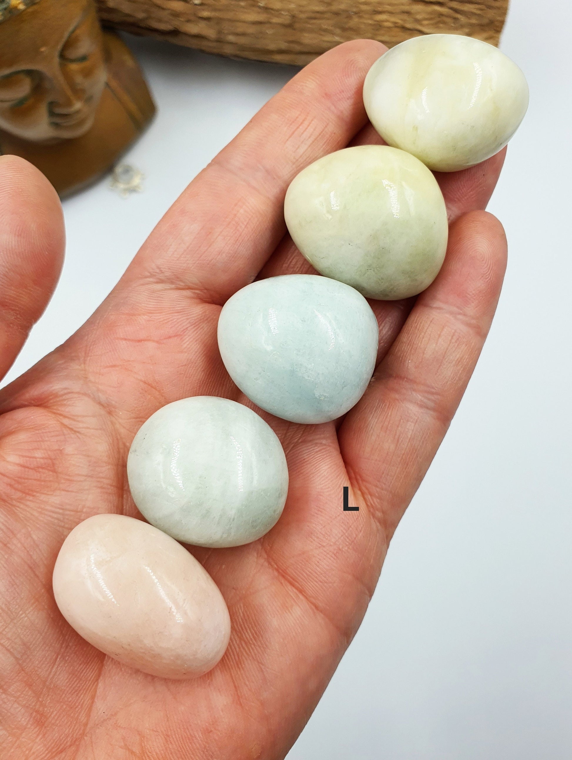 Morganite Crystal Tumbles - Various sizes.