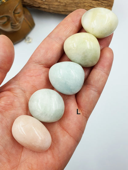 Morganite Crystal Tumbles - Various sizes.
