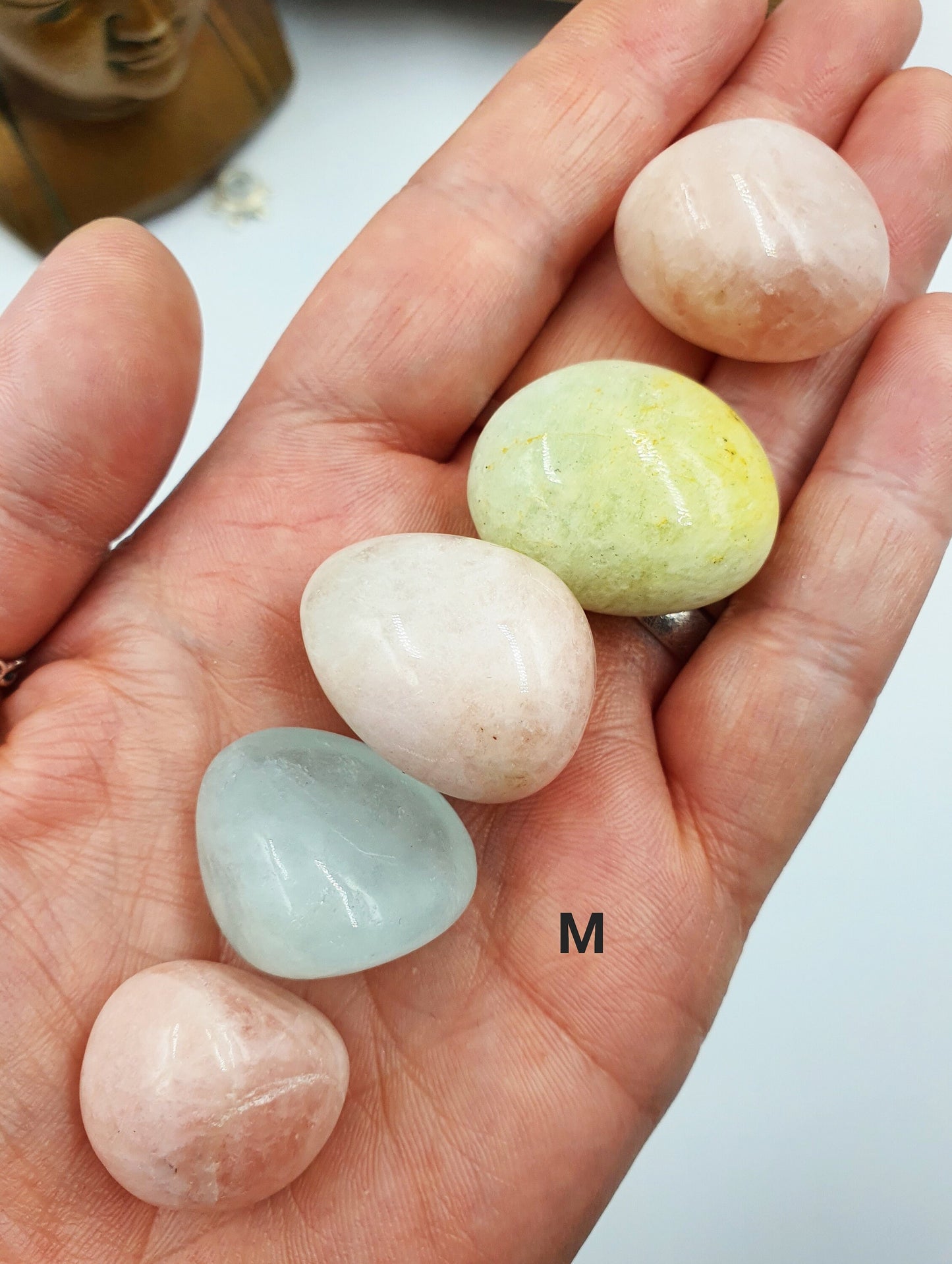 Morganite Crystal Tumbles - Various sizes.
