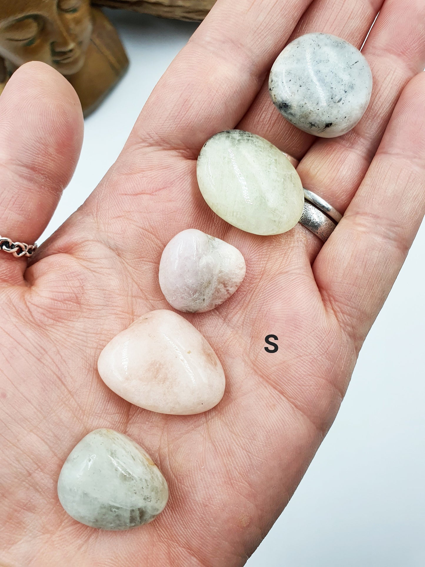 Morganite Crystal Tumbles - Various sizes.