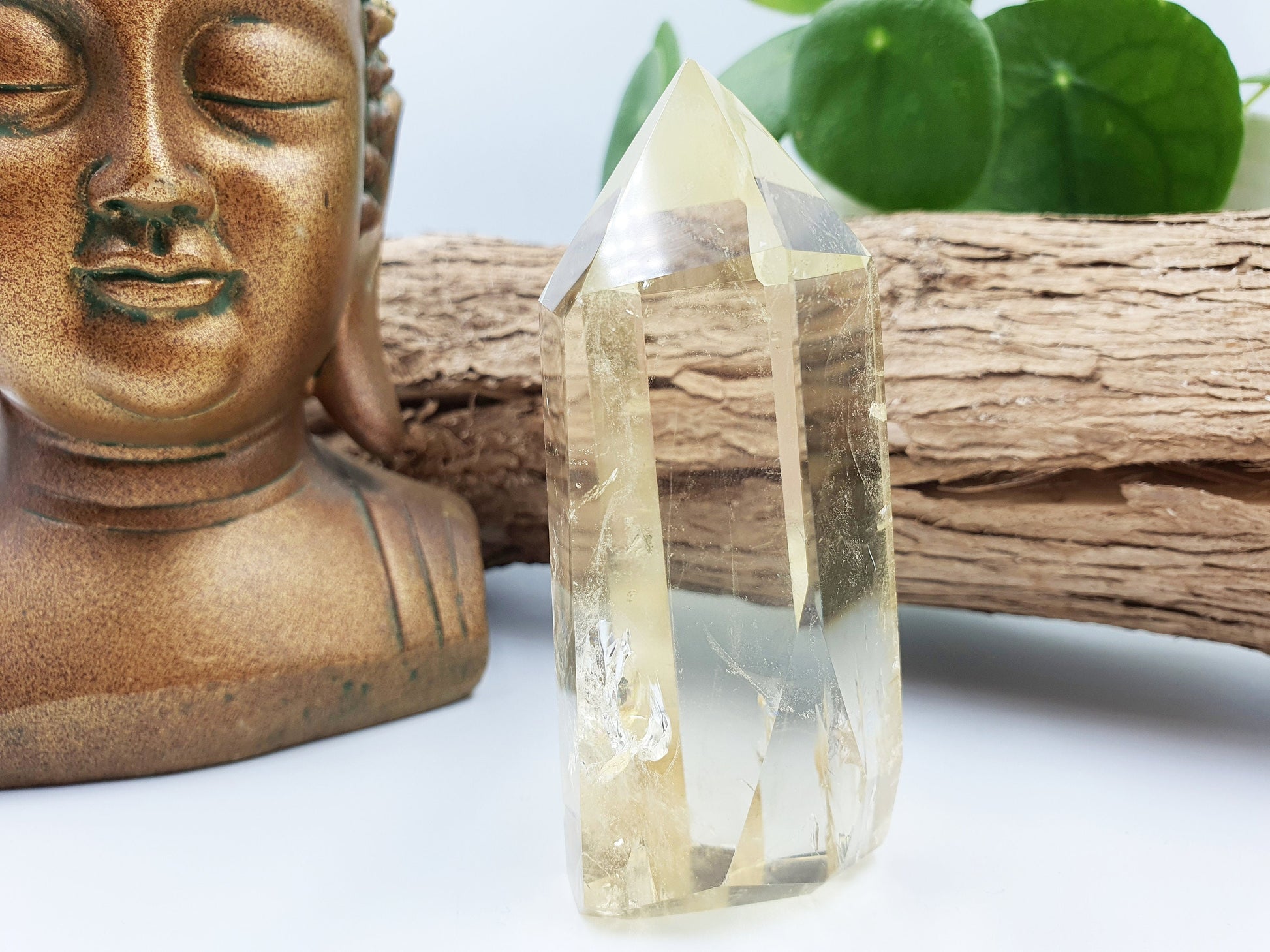 Citrine Crystal Tower With Rainbows