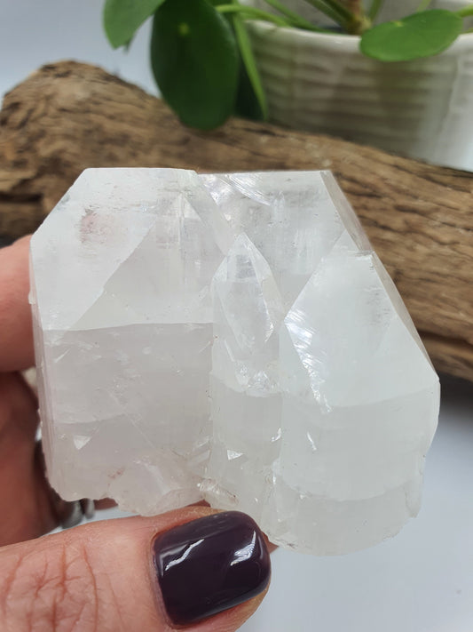 White Calcite Specimen - Natural Raw Crystal - Gemstone Cluster - 225g
