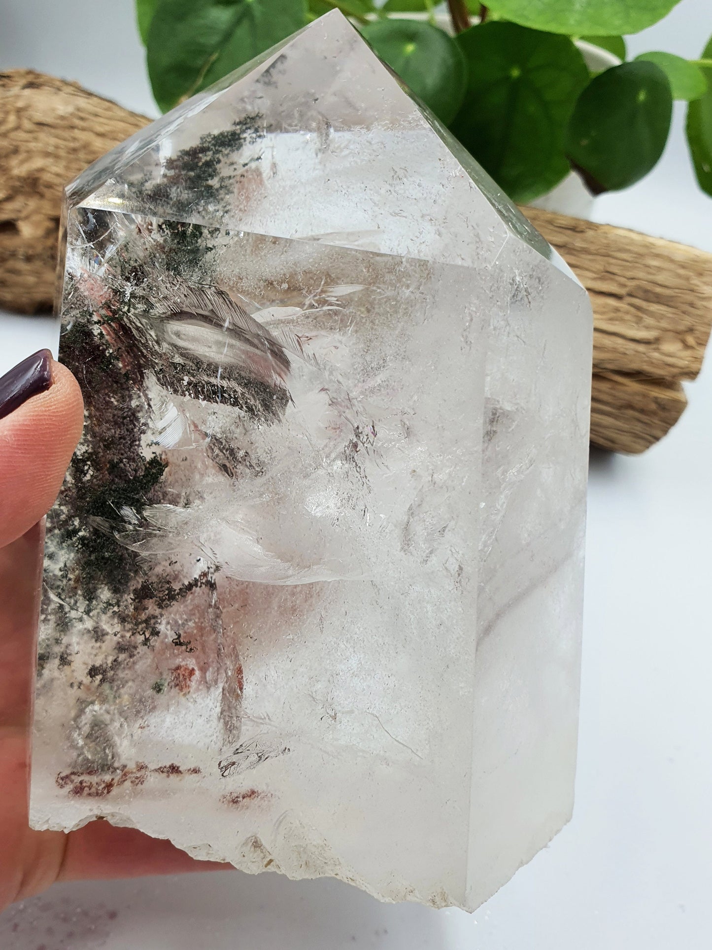 Large Garden Quartz Crystal Tower