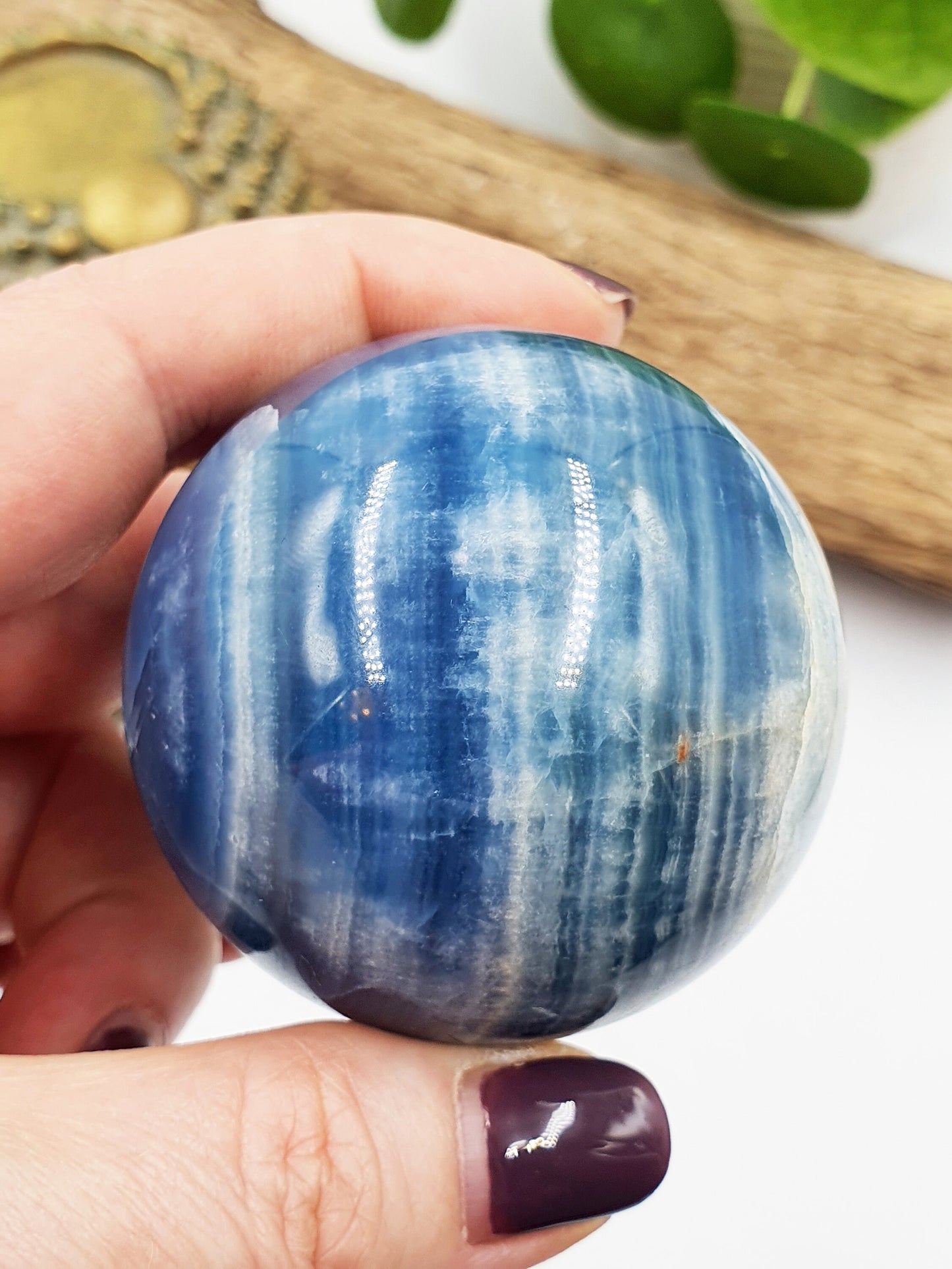 A Grade Large Blue Onyx Sphere - 56mm