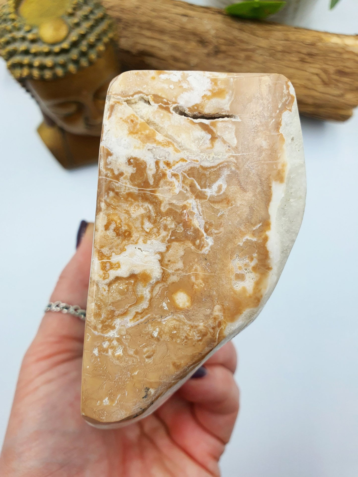 Caribbean Calcite Crystal Natural Freeform Specimen - 1109g