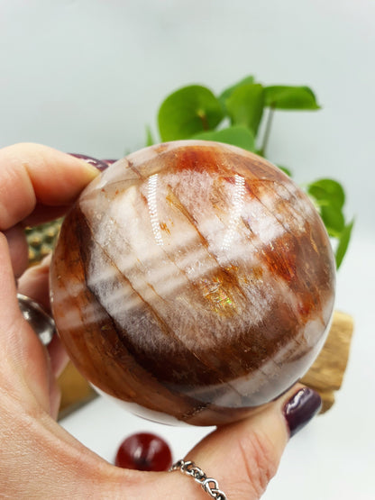 High Grade Large Fire Quartz Sphere