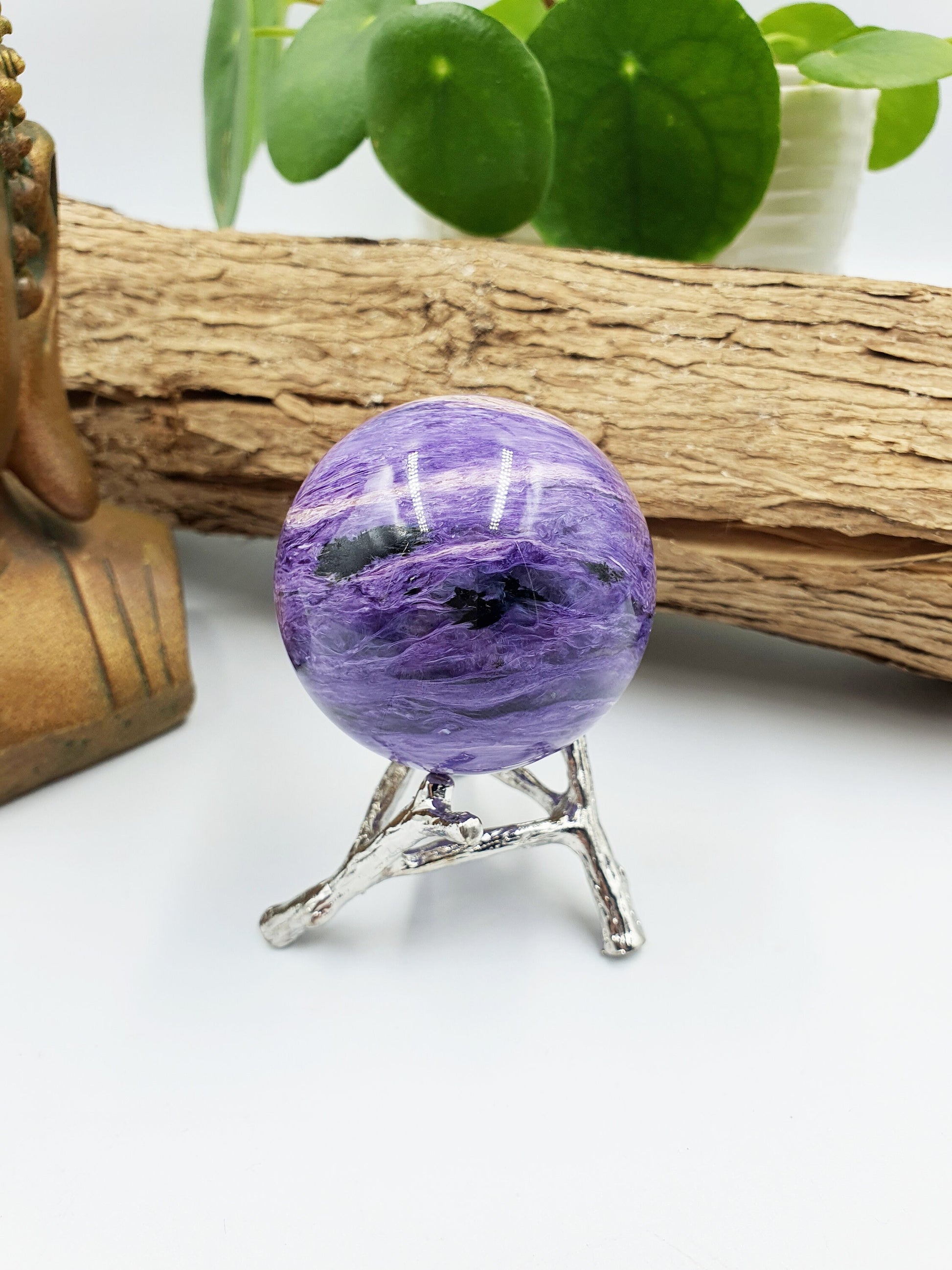 Flashy Charoite Crystal Sphere