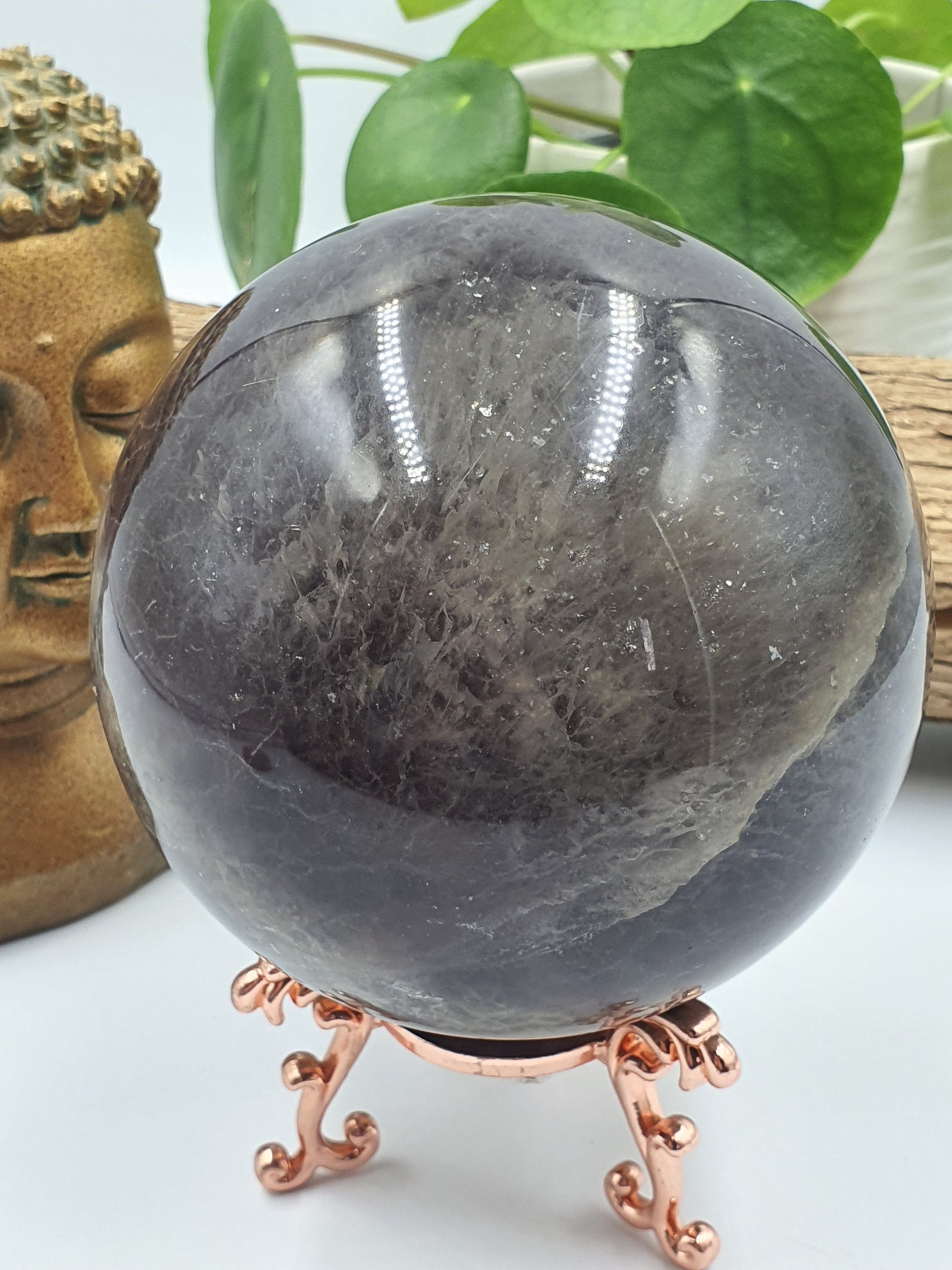 Fluorite & Pyrite Crystal Sphere - 102mm