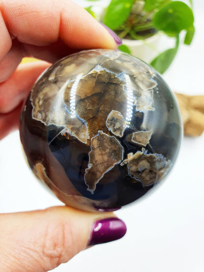 Amazing Volcanic Agate Crystal Sphere