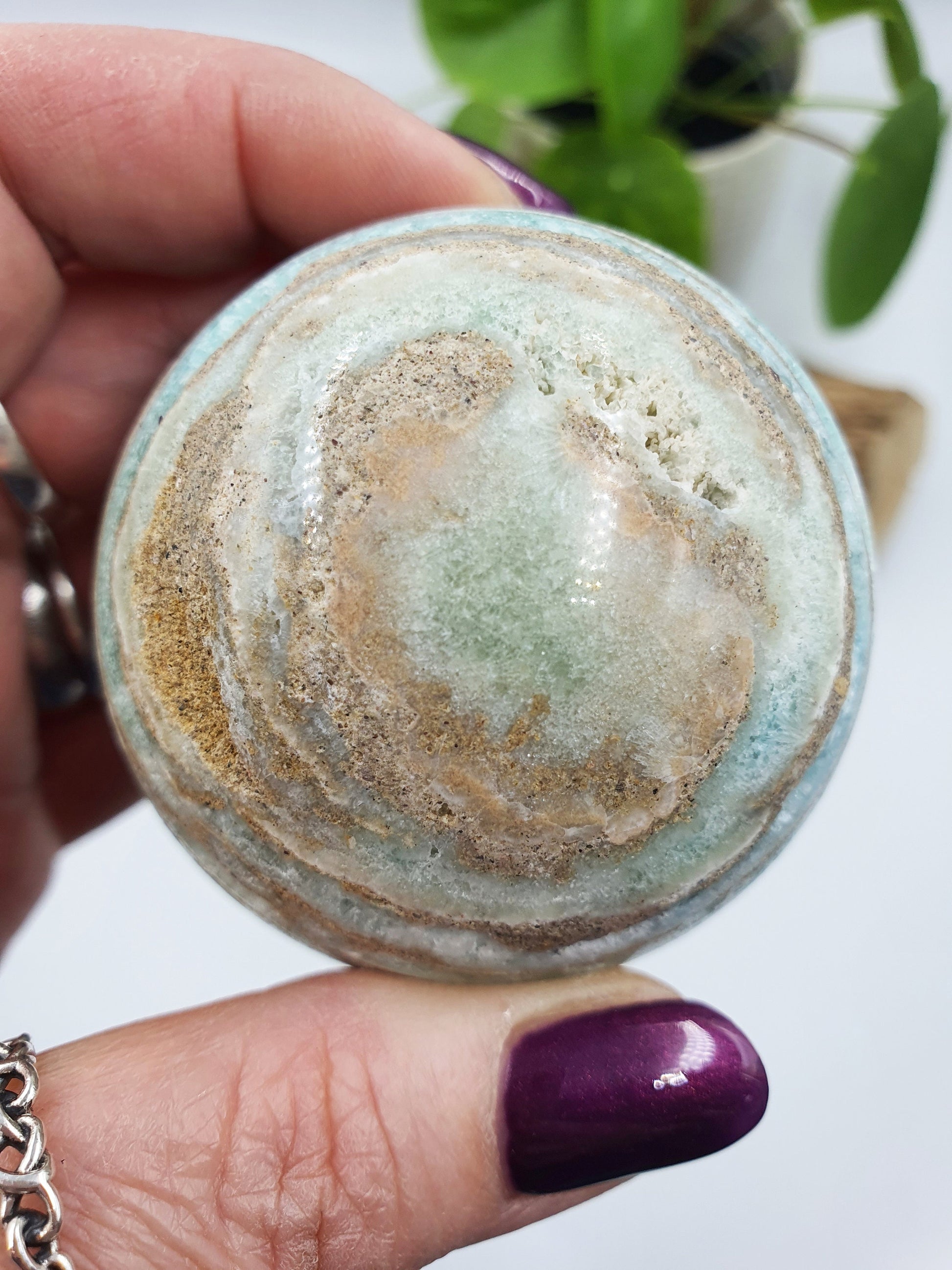 Hemimorphite Drusy Sphere