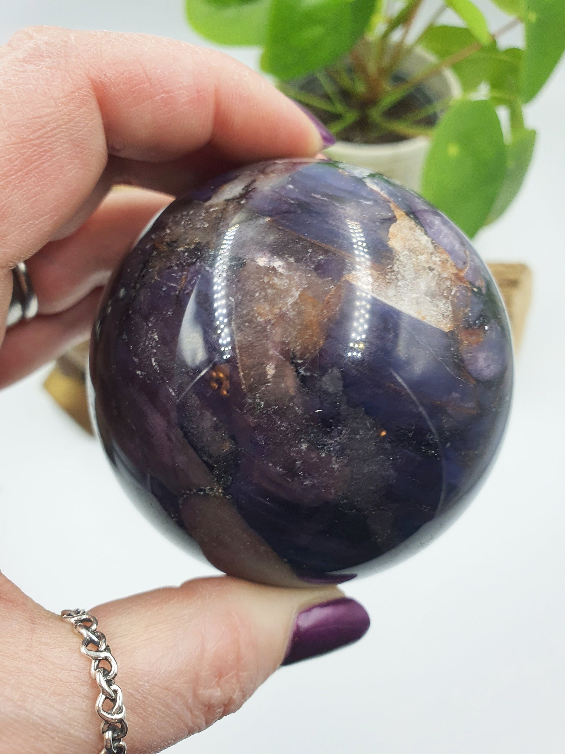 A Grade Gem Lepidolite Sphere