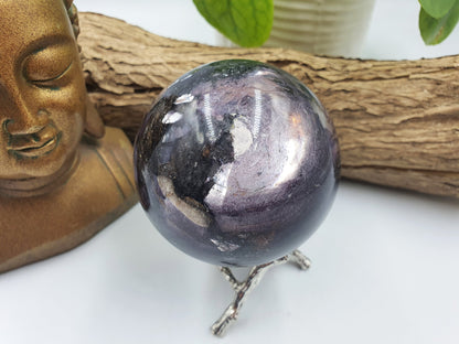 A Grade Gem Lepidolite Sphere