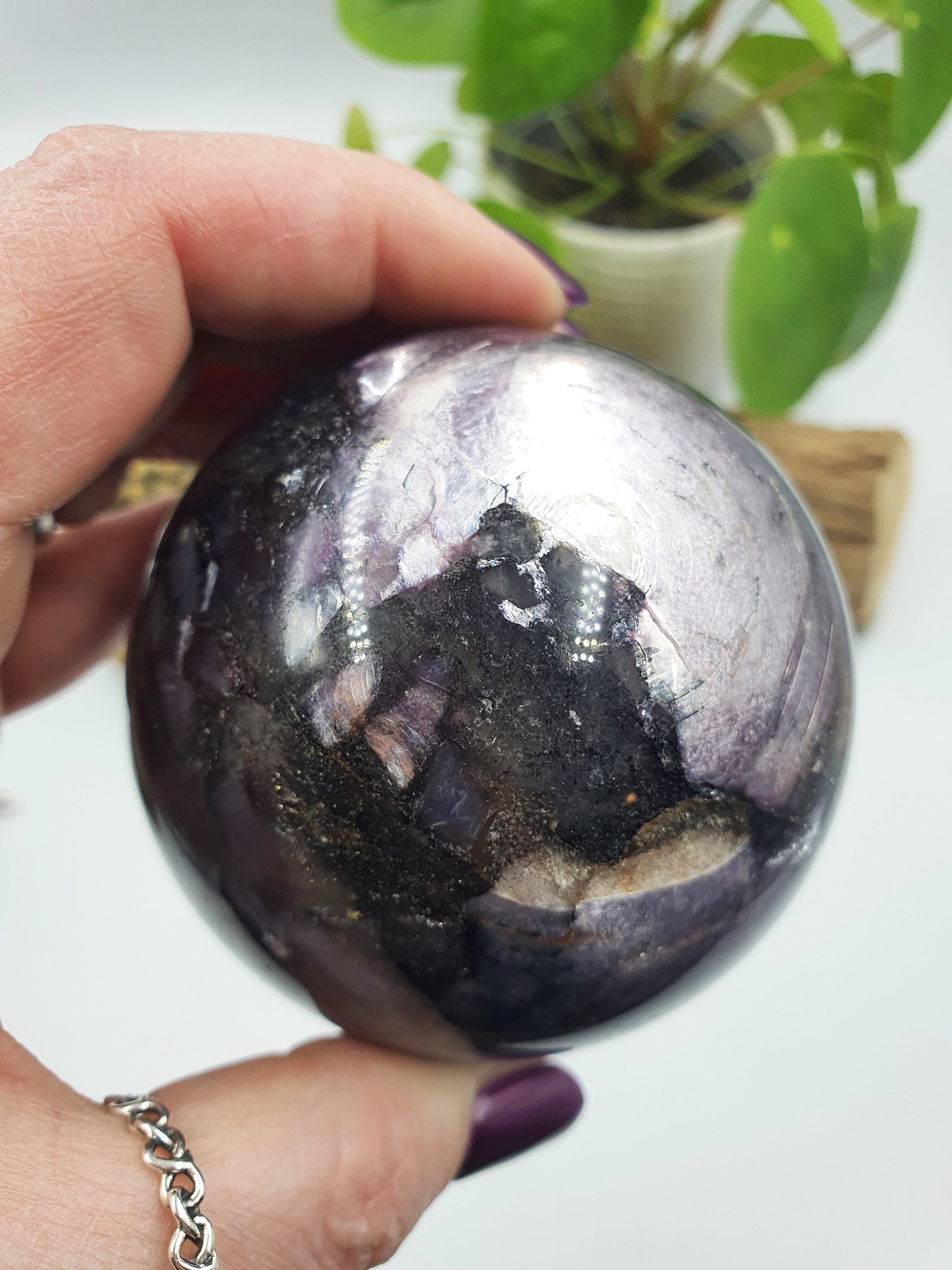 A Grade Gem Lepidolite Sphere