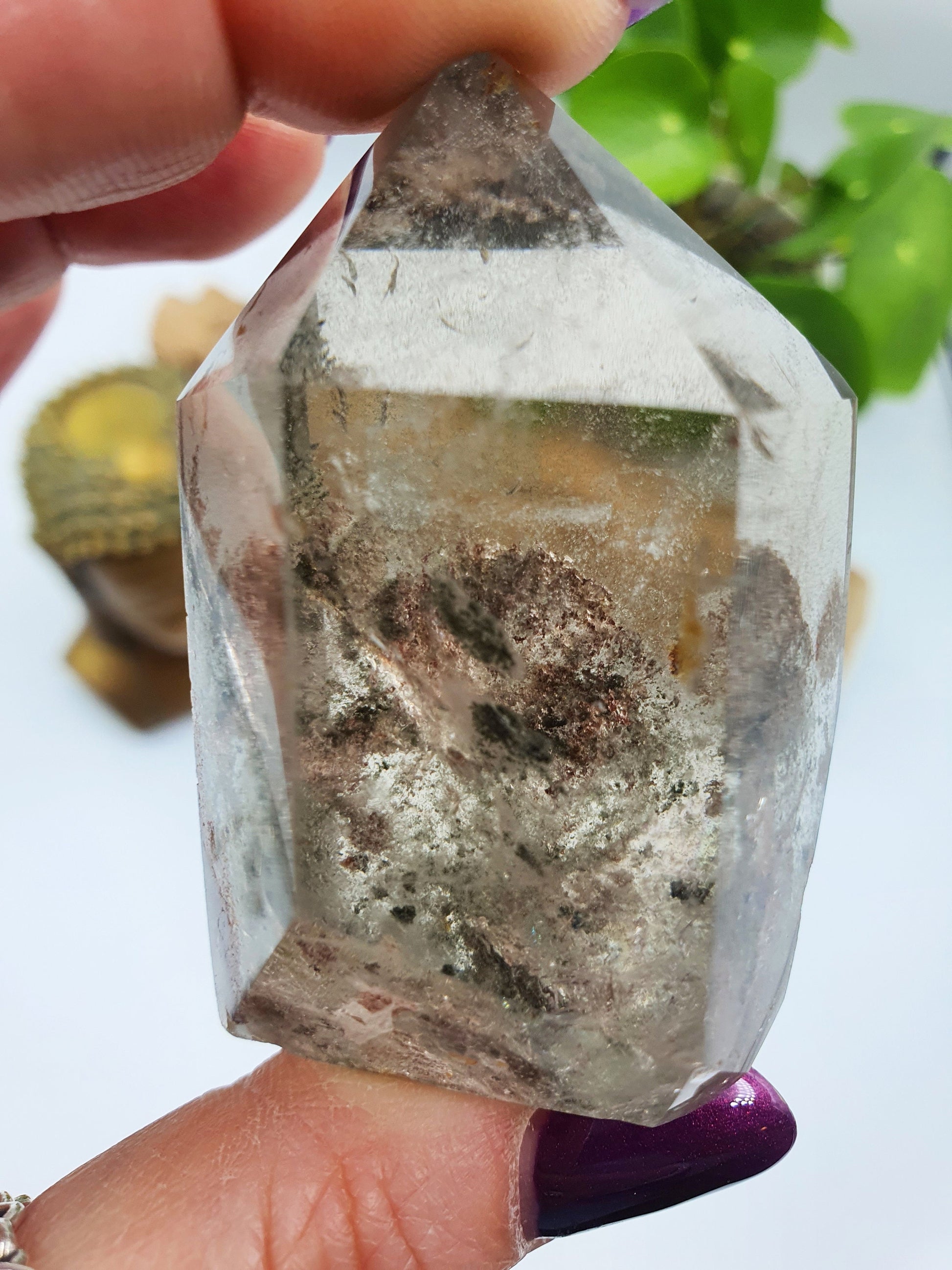 High Grade Garden Quartz Mini Tower /Lodolite Quartz Point
