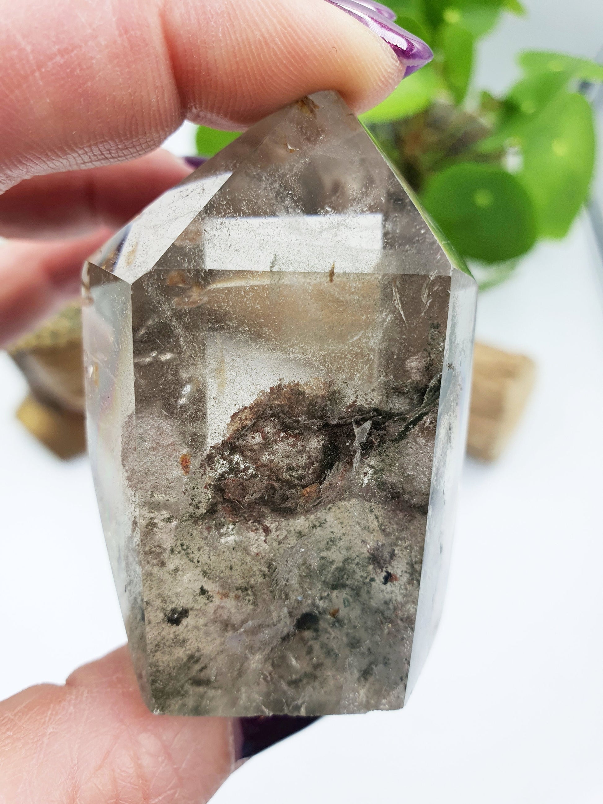 High Grade Garden Quartz Mini Tower /Lodolite Quartz Point