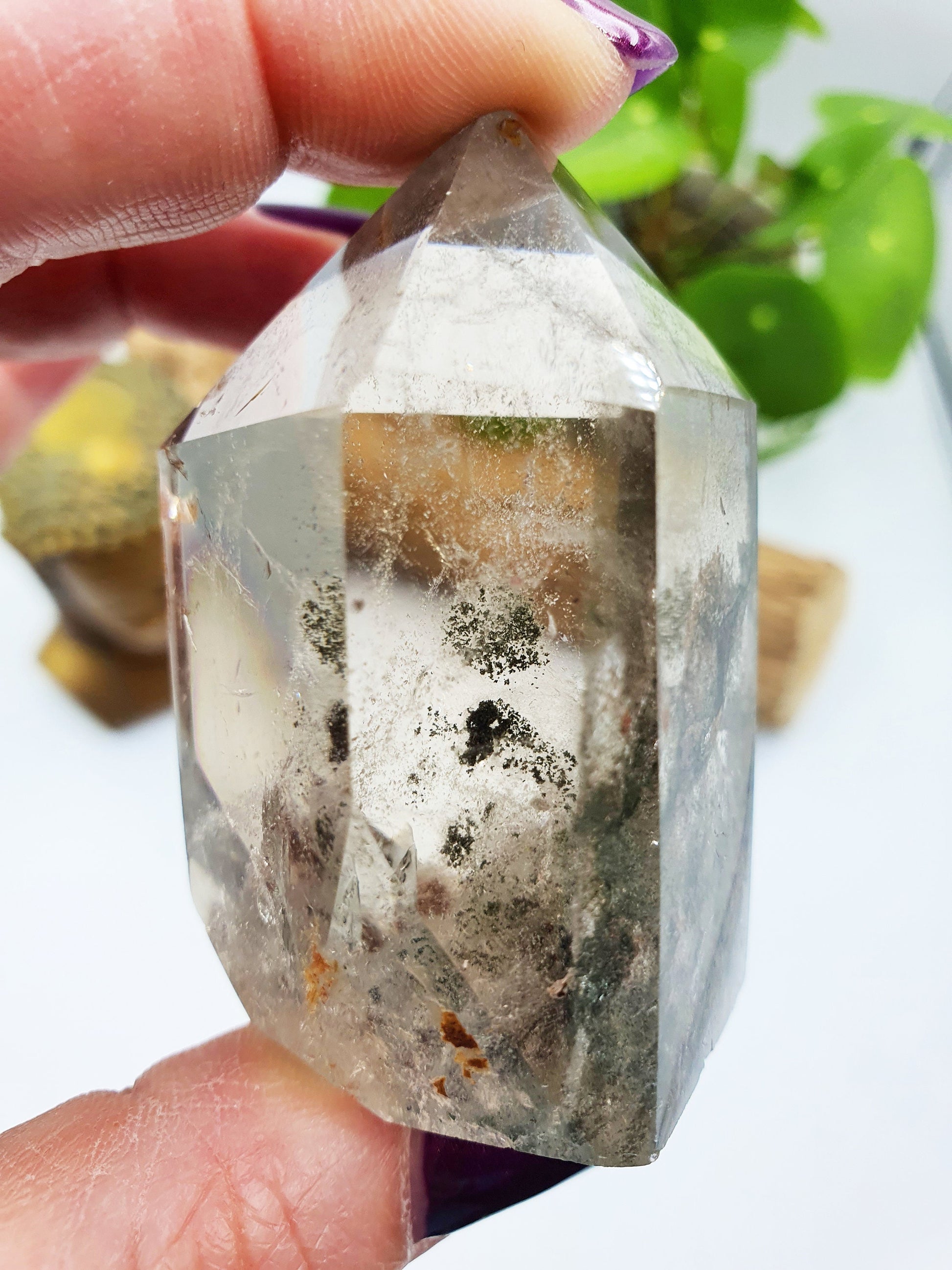 High Grade Garden Quartz Mini Tower /Lodolite Quartz Point