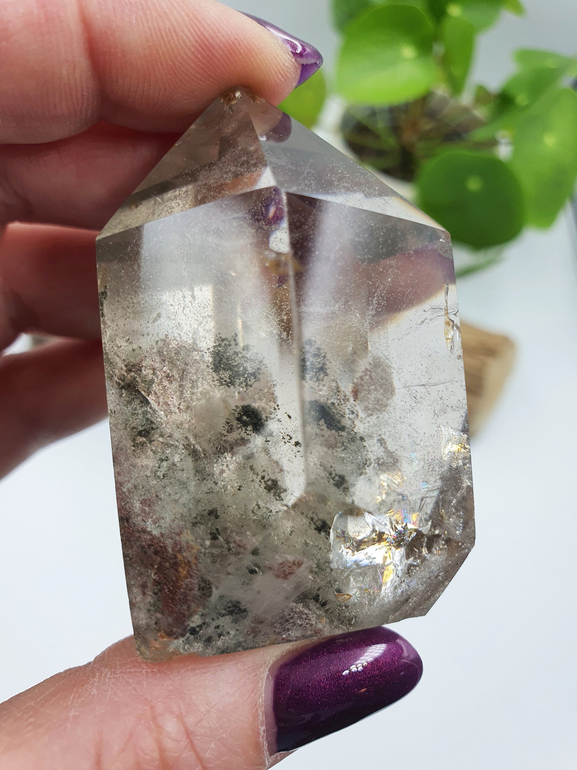 High Grade Garden Quartz Mini Tower /Lodolite Quartz Point